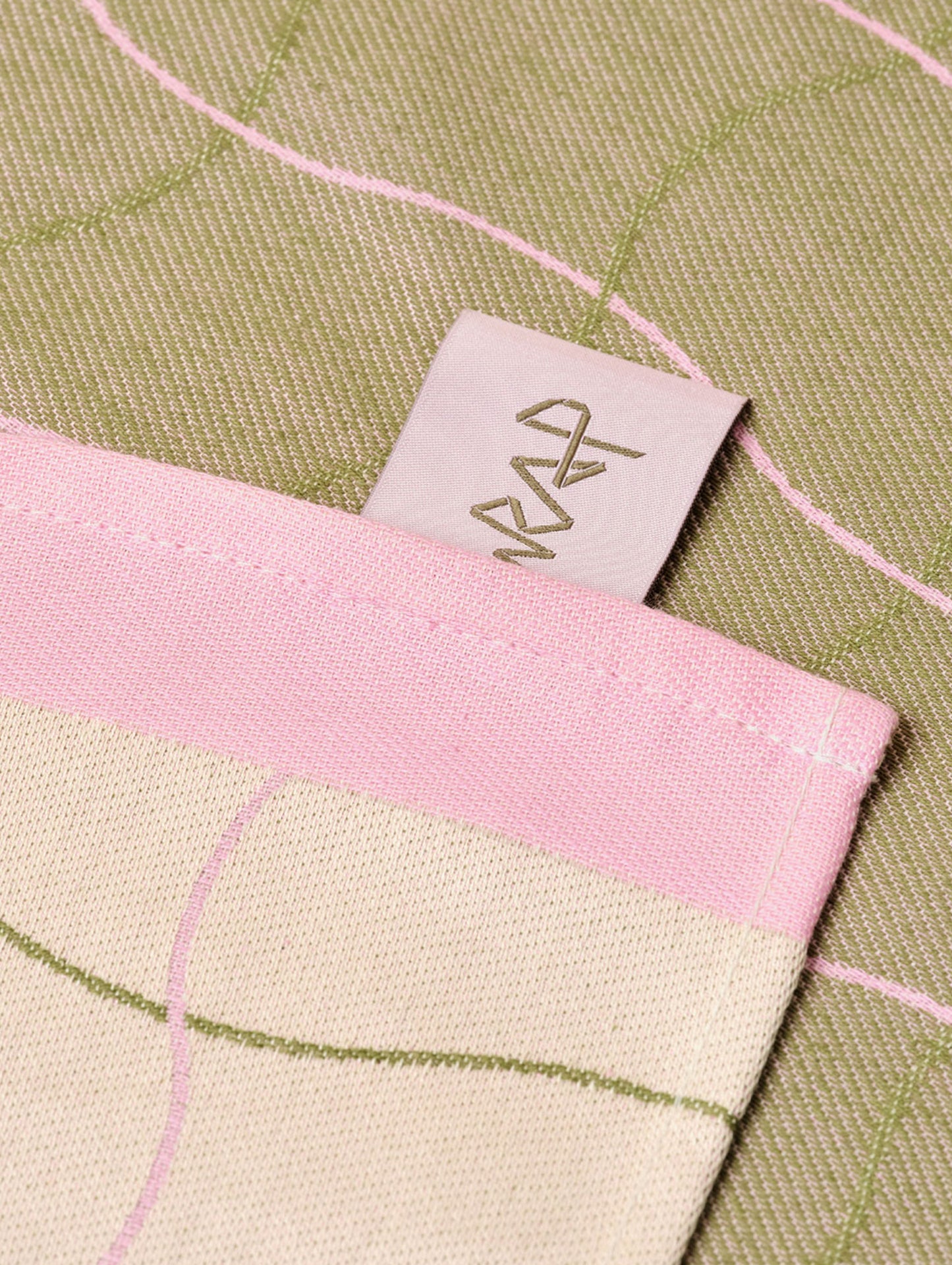 Wave Grid Natural Cotton Tea Towel by Wrap