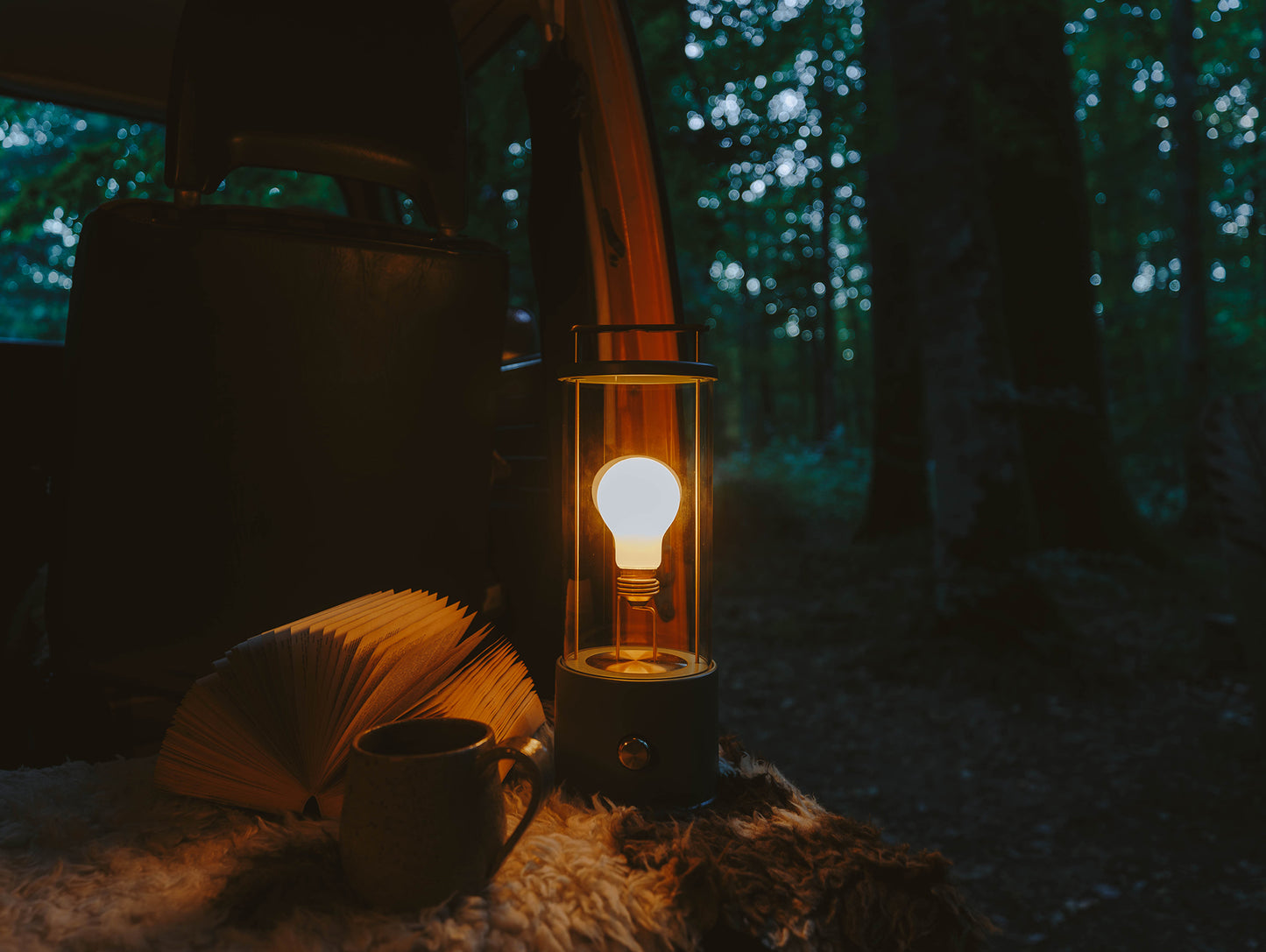 The Muse Portable Lamp in Pleasure Garden Green by Tala