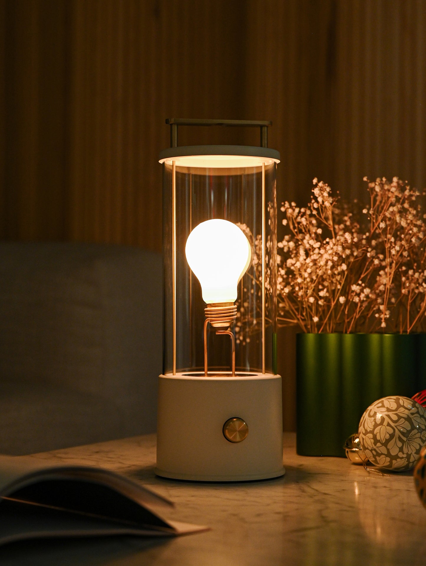 The Muse Portable Lamp in Candlenut White by Tala