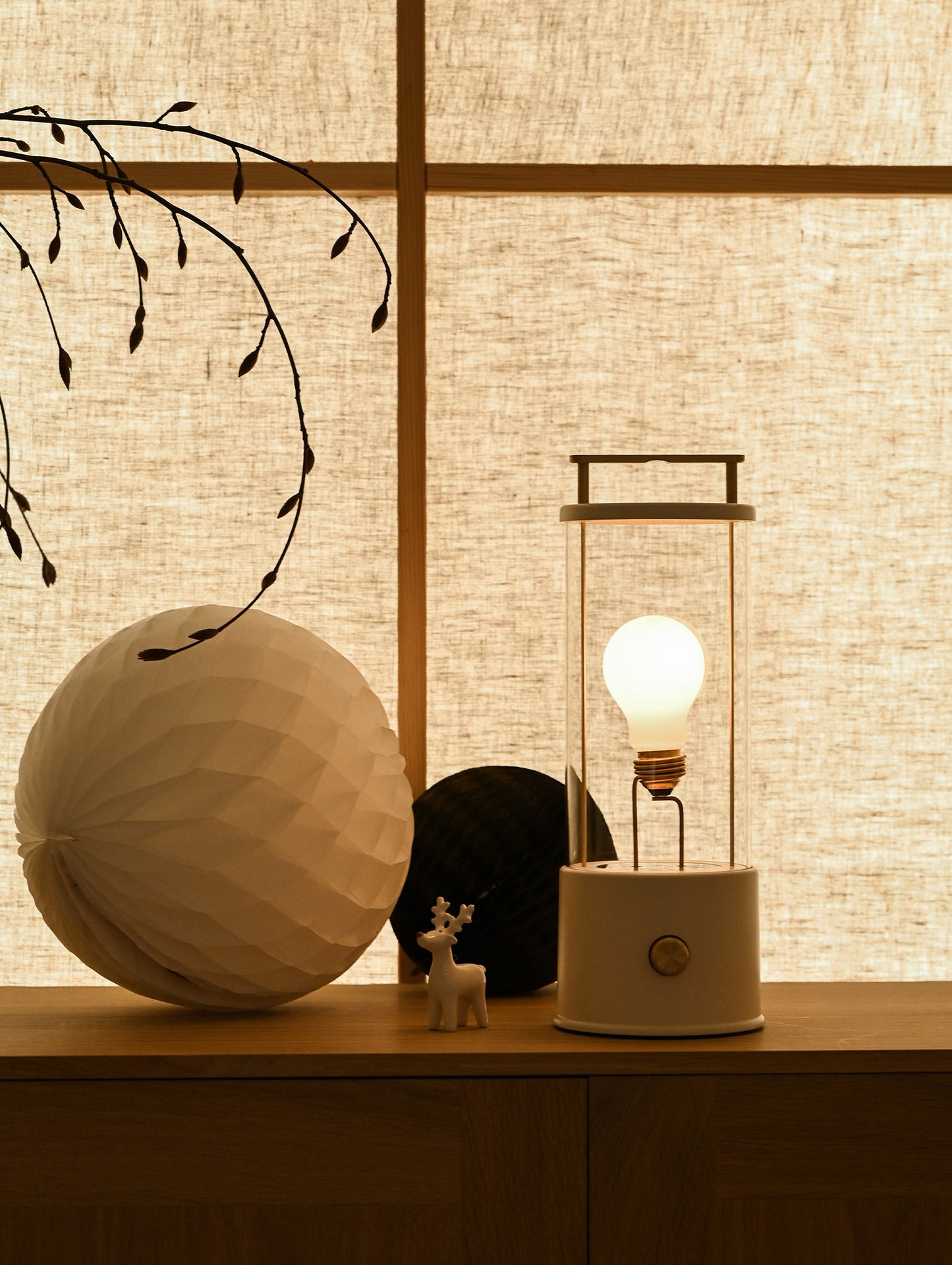 The Muse Portable Lamp in Candlenut White by Tala