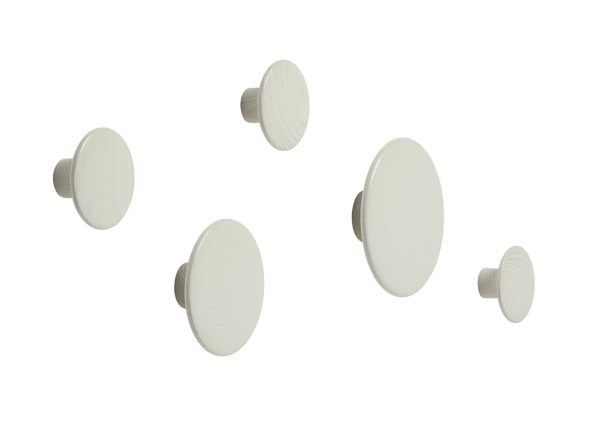 The Dots Coat Hooks by Muuto - Set of 5 / Off White Ash