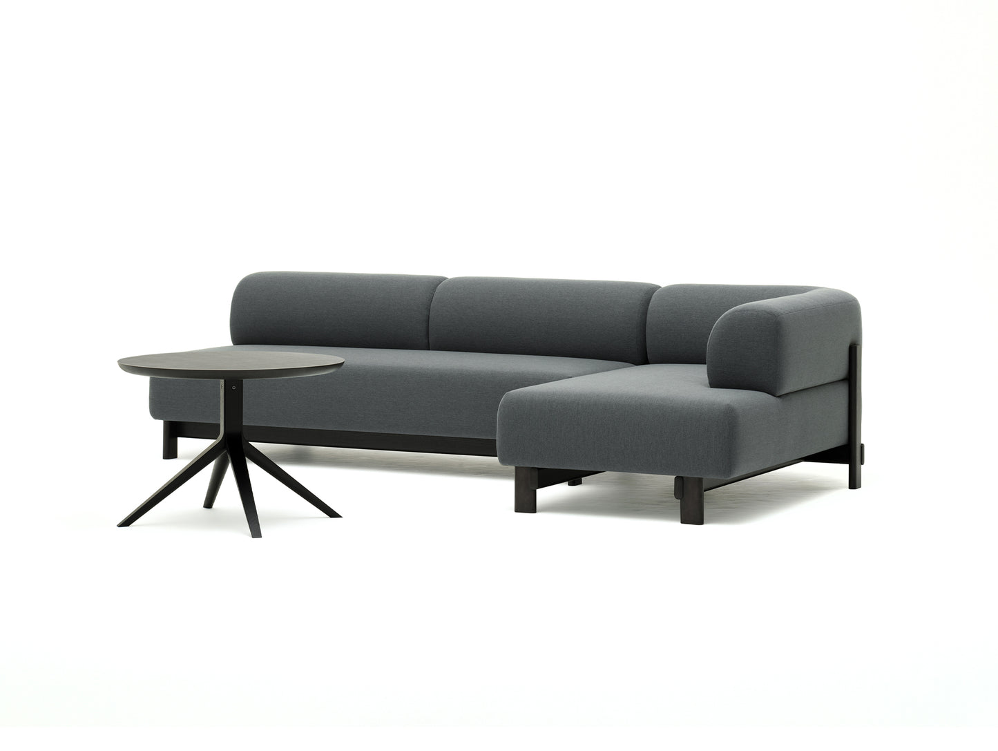 Scout Bistro Low Table by Karimoku New Standard - Grain Matte Black Lacquered Oak