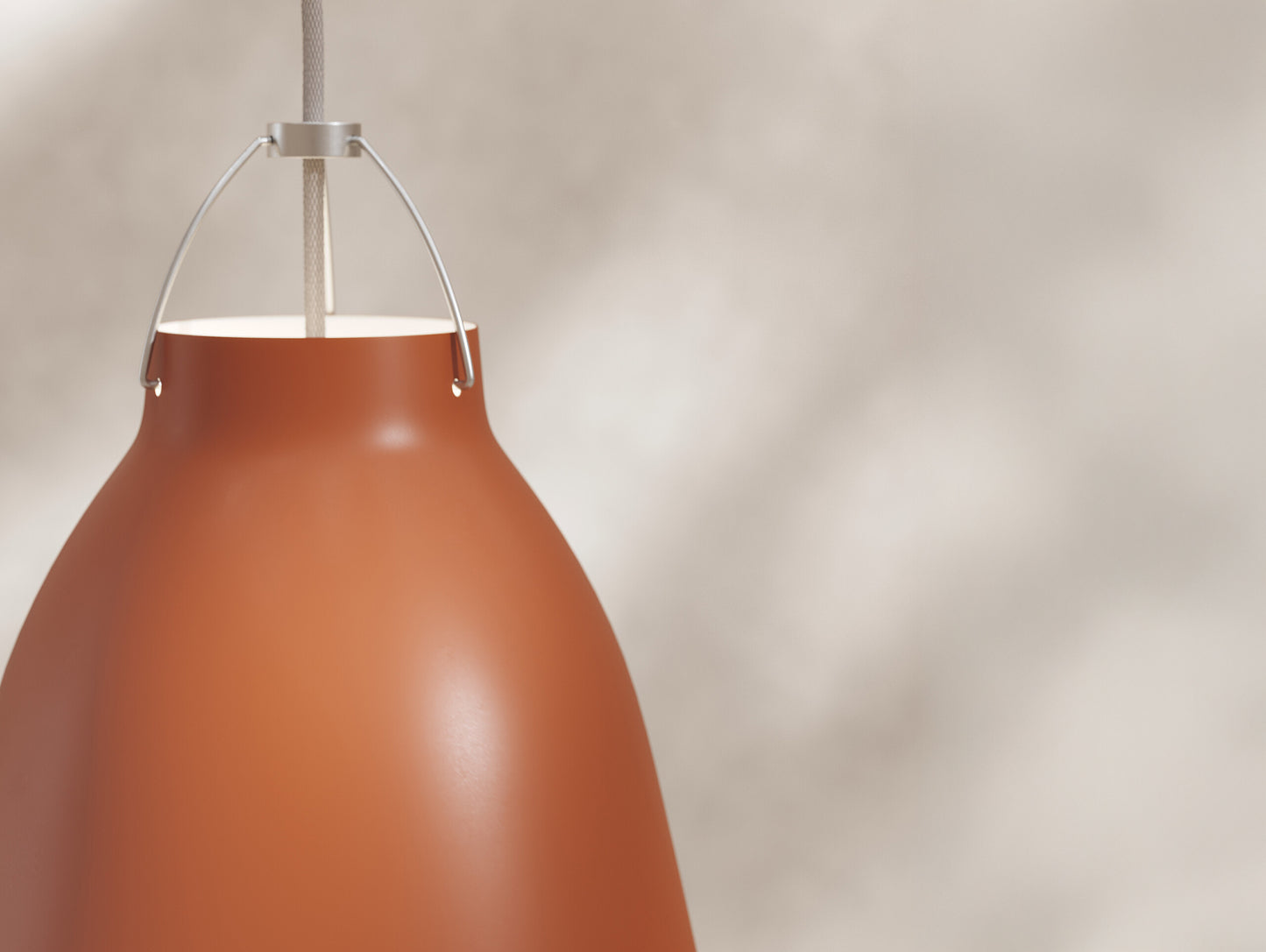 Caravaggio Pendant Light by Fritz Hansen - Matt Rusty Red Aluminium