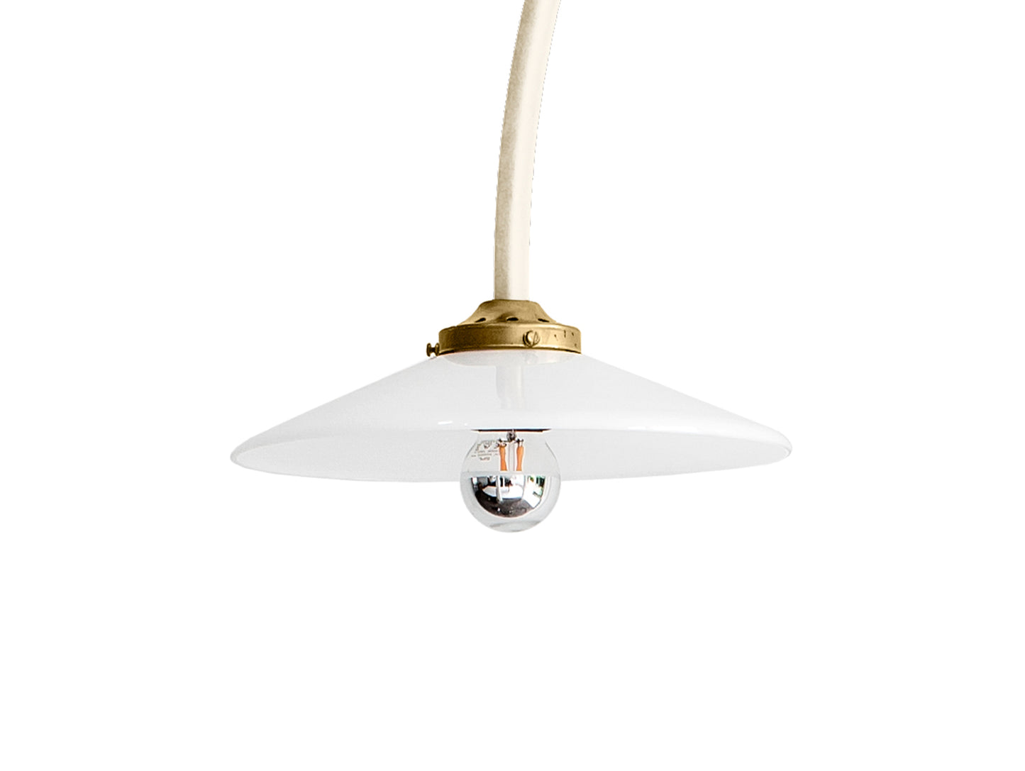 Hanging Lamp No.2 by Valerie Objects - Ivory Steel