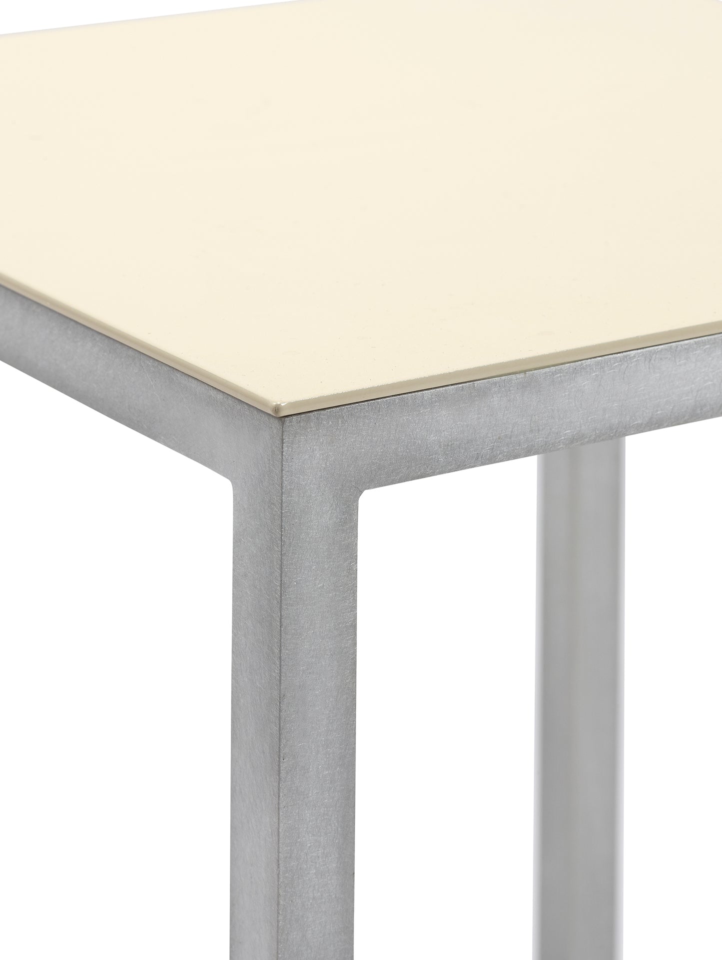 Alu Bar Stool by Valerie Objects - Ivory Seat