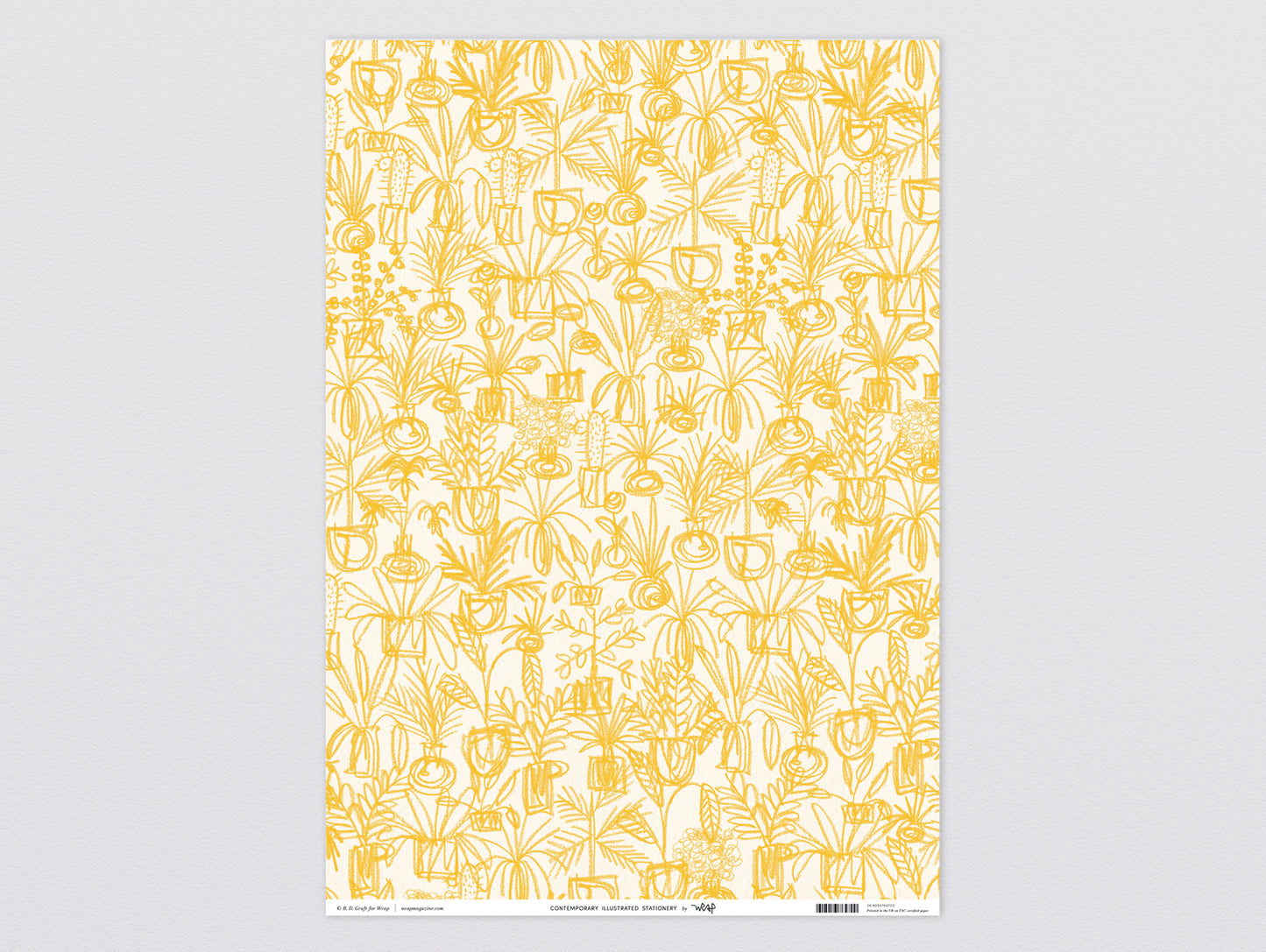 Plants Yellow Wrapping Paper by Wrap