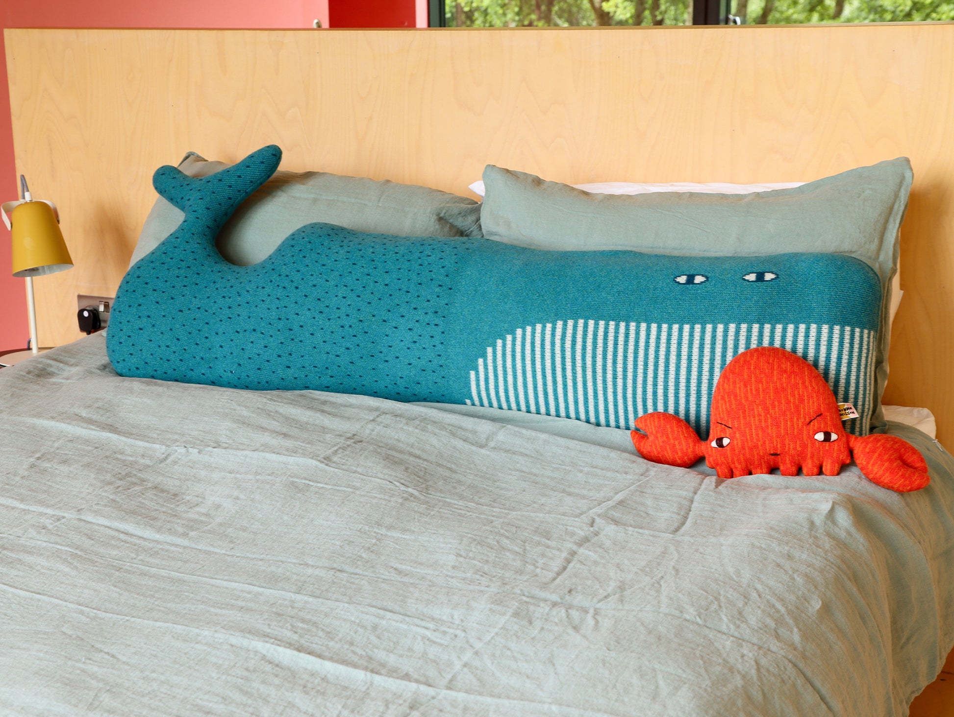Whale Bolster Cushion by Donna Wilson