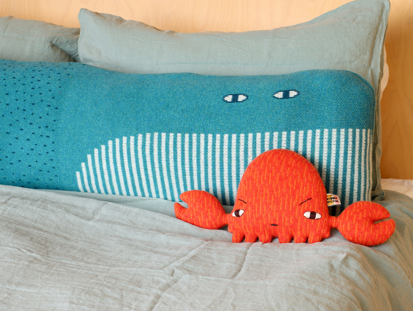 Whale Bolster Cushion by Donna Wilson