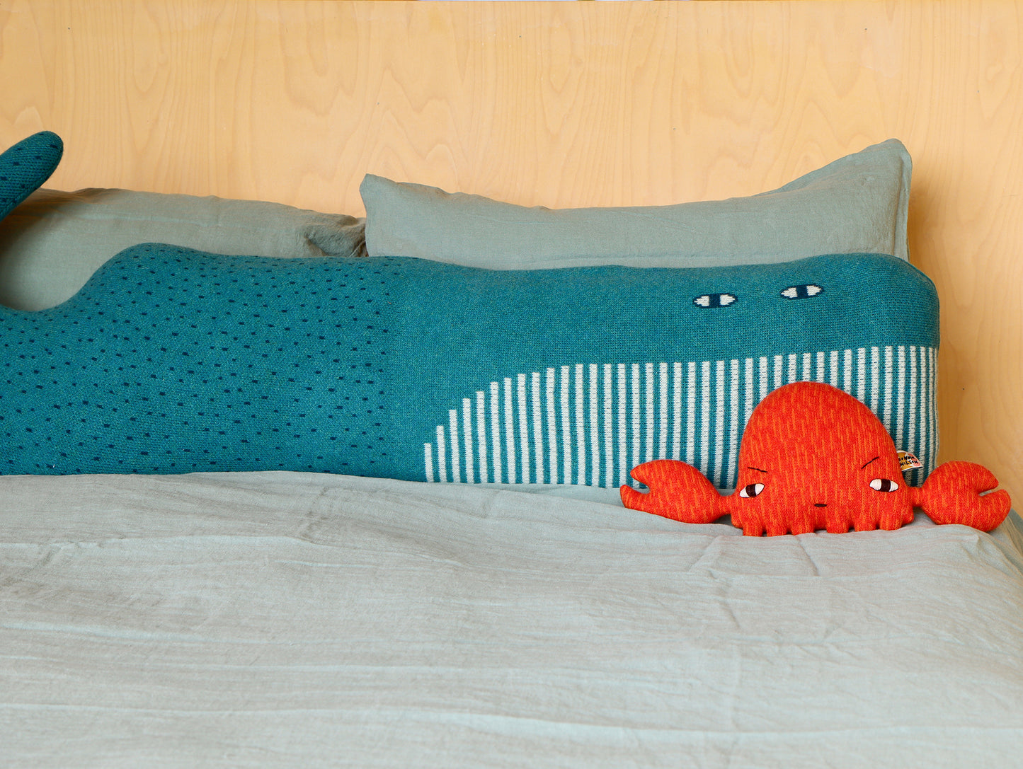 Whale Bolster Cushion by Donna Wilson