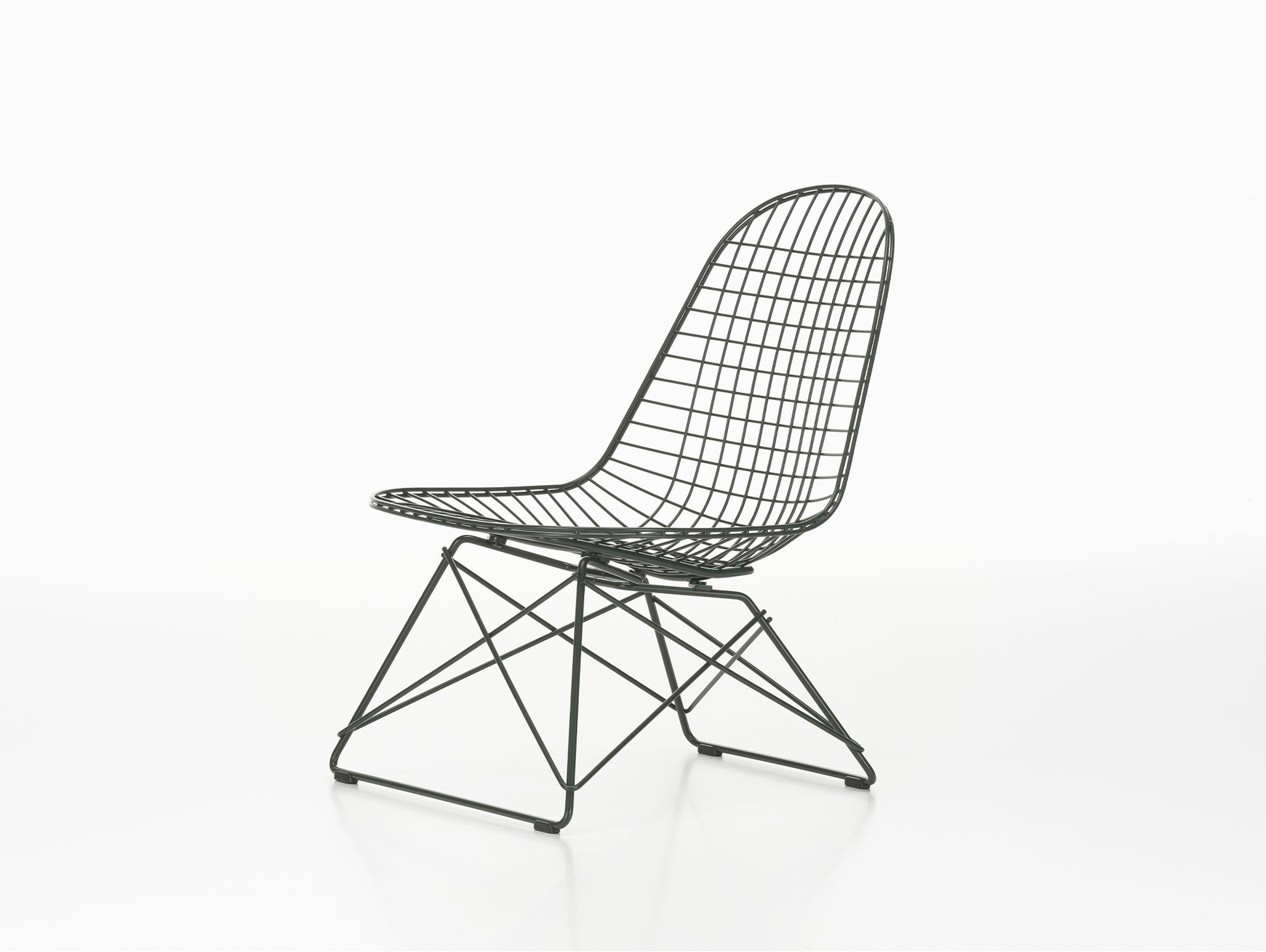 Eames LKR Wire Chair by Vitra - Dark Green Powder-Coated Steel