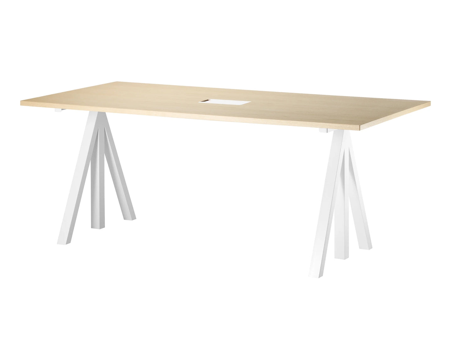 Work Desk by String - 180x78 / White / Ash