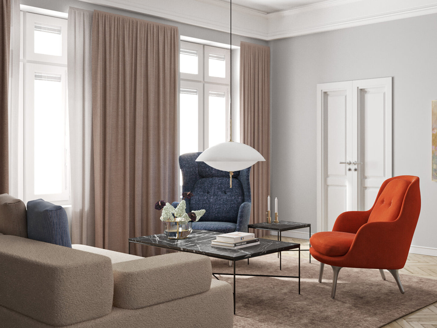 Clam Pendant Lamp by Fritz Hansen