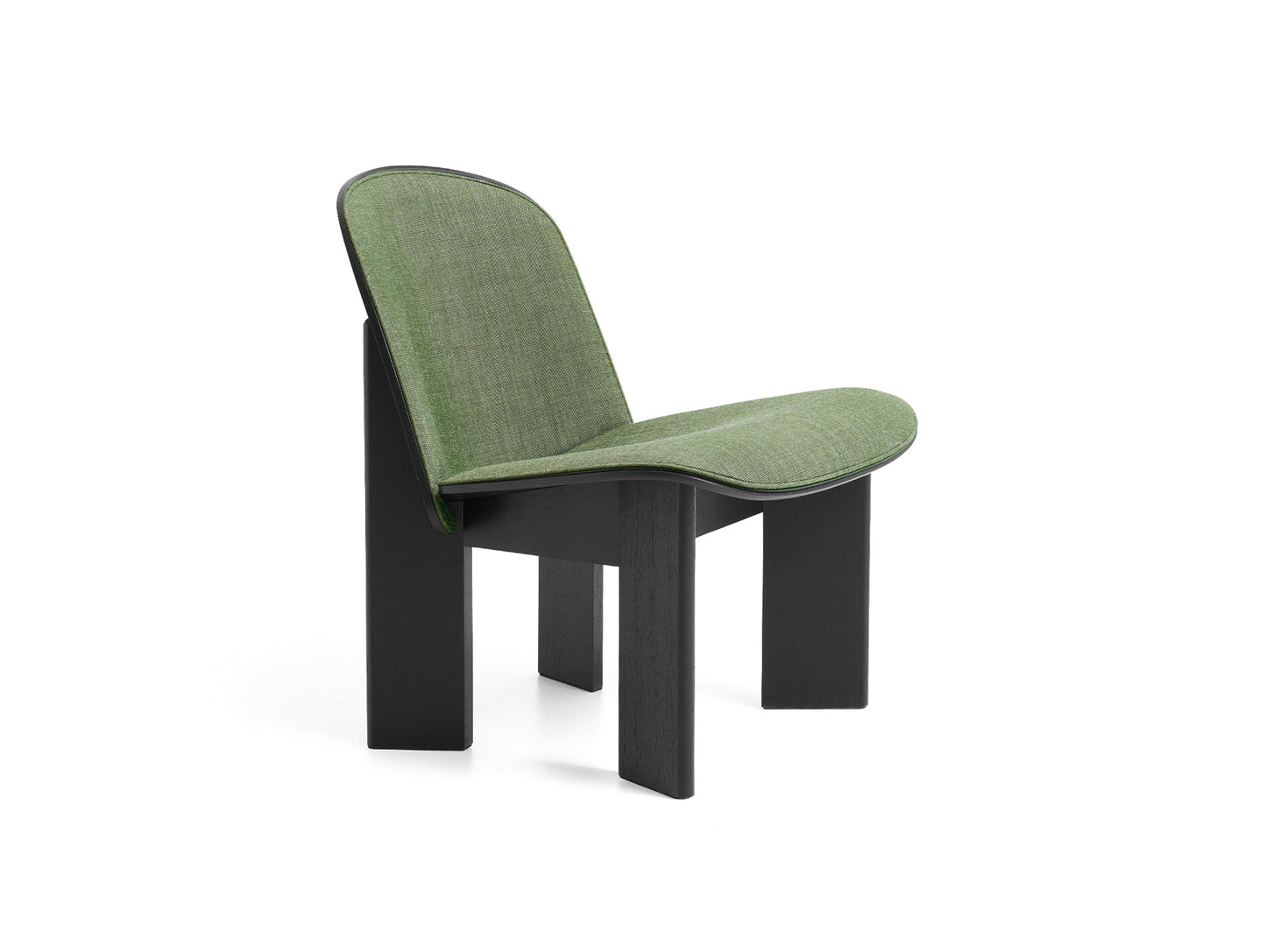 Chisel Lounge Chair (Front Upholstery) by HAY - Black Lacquered Oak / Canvas 2 926