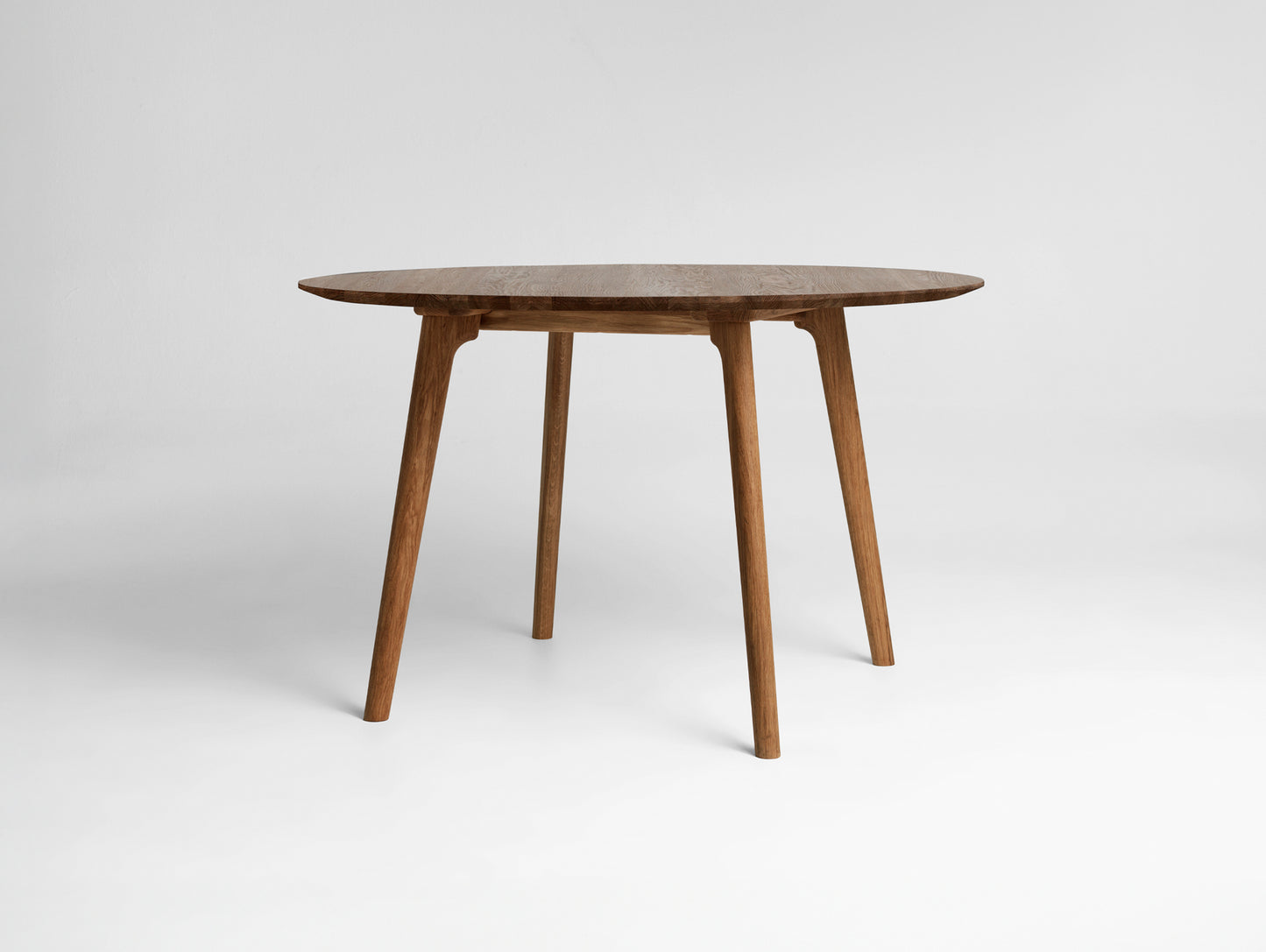 Salon Fixed Dining Table - Round by Ro Collection - Smoked Oak