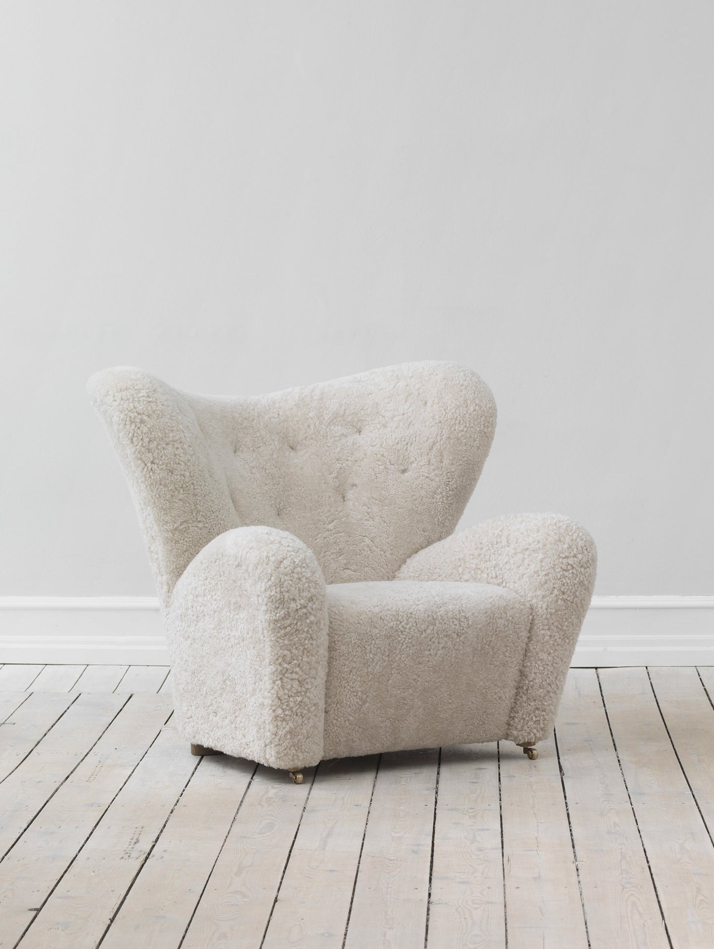 The Tired Man Lounge Chair by Audo Copenhagen - Sheepskin Moonlight