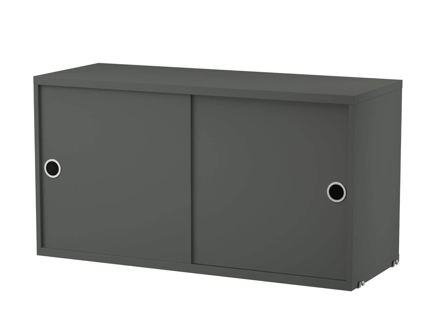 String System Cabinet with Sliding Doors by String - Dark Grey