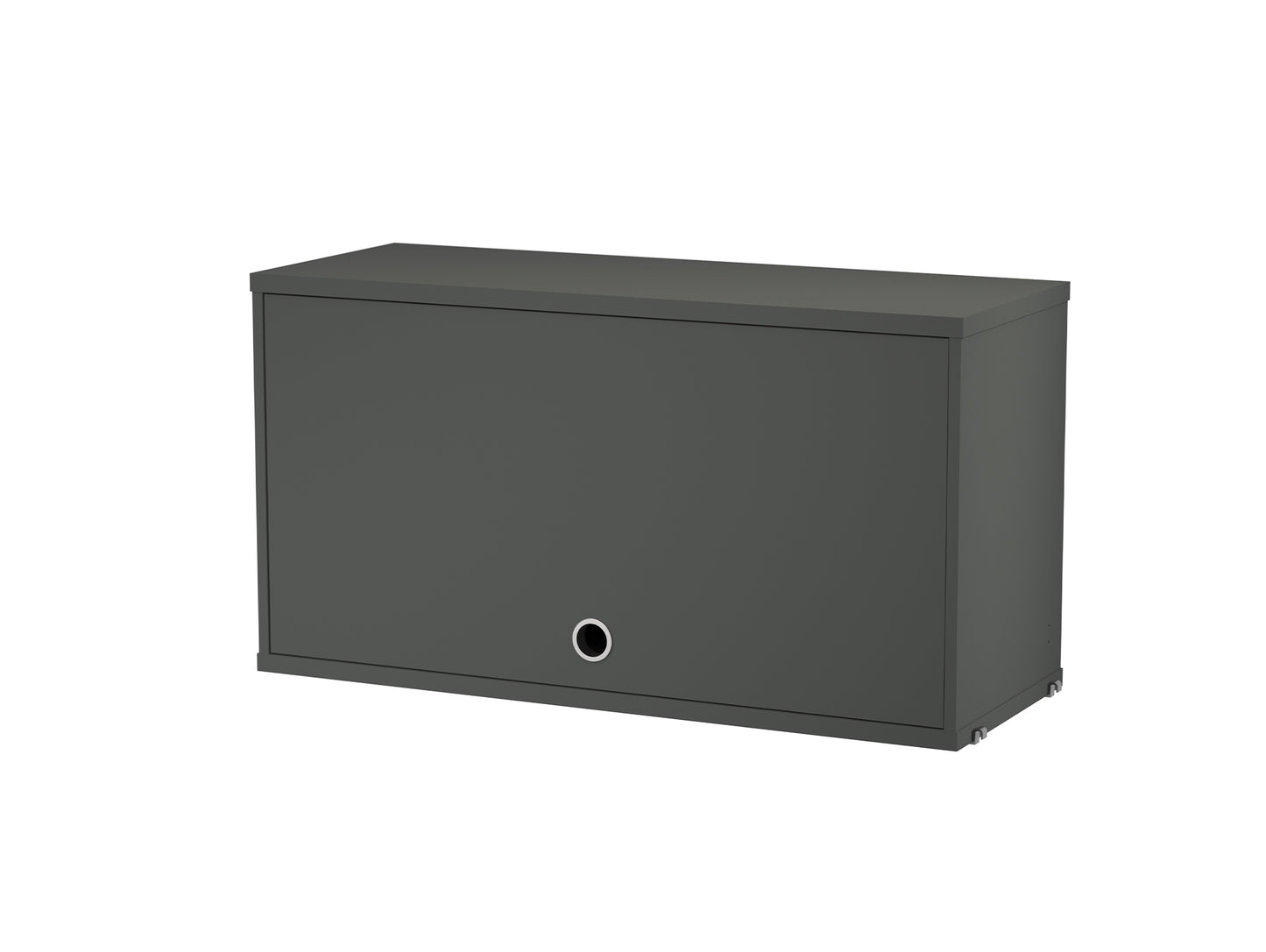 String System Cabinet with Flip Door - Dark Grey