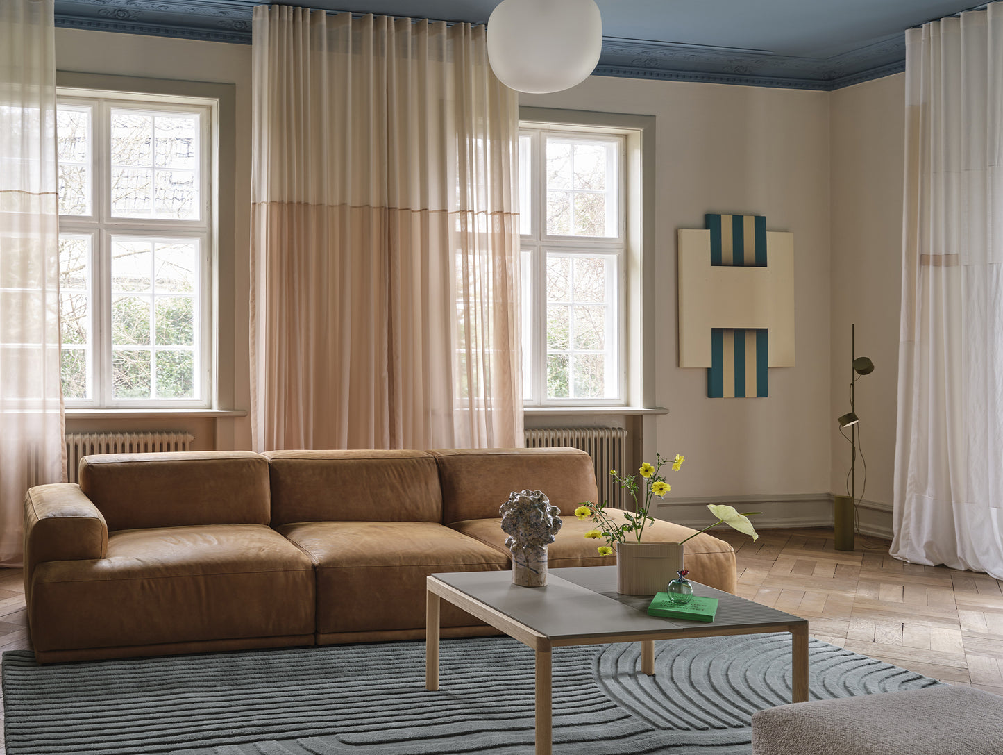 Post Floor Lamp by Muuto - Brown Green