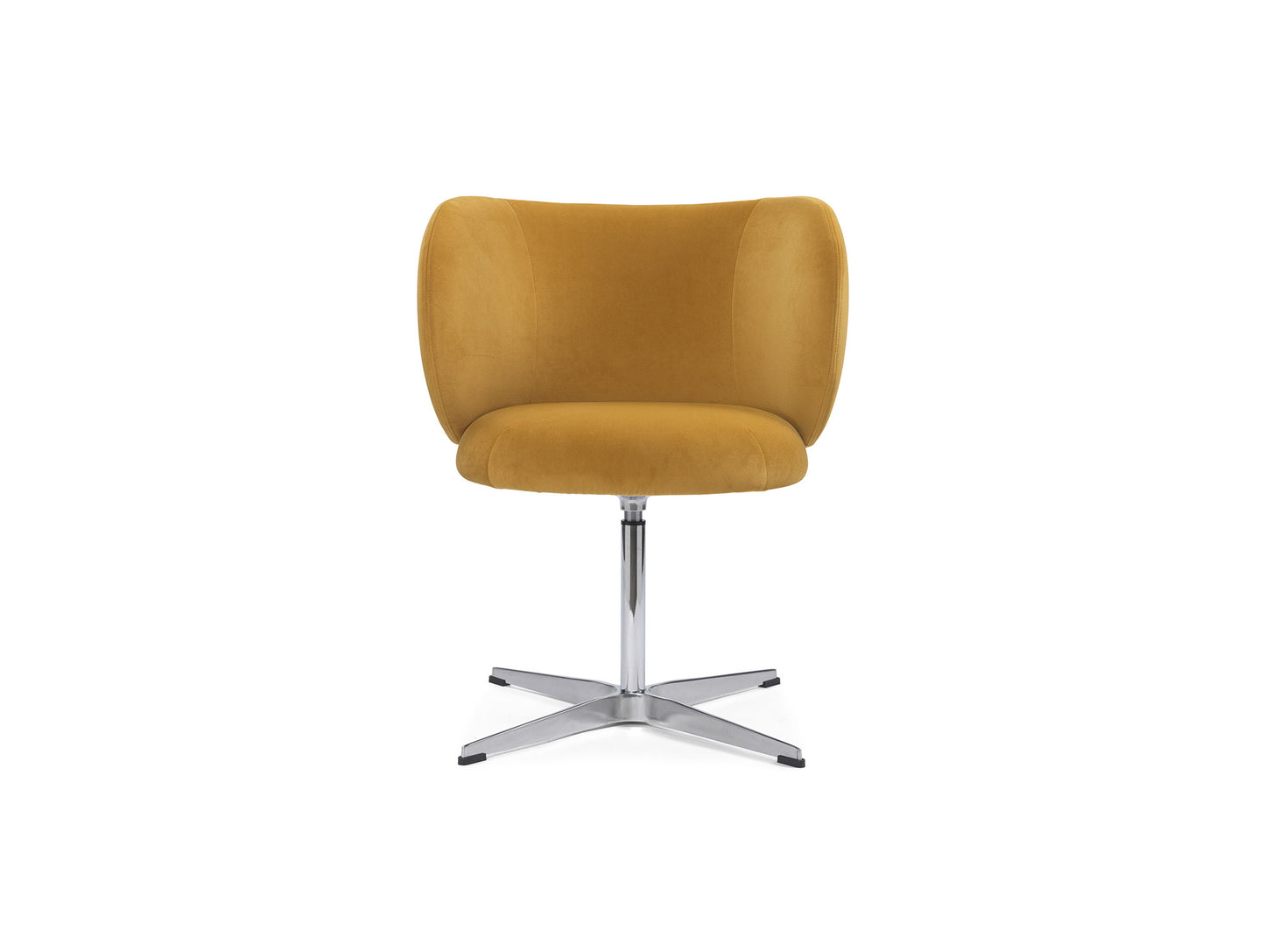 Rico Dining Chair - Swivel Base by Ferm Living - Rich Velvet 79 Honey