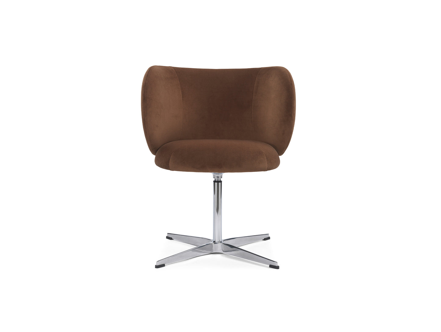 Rico Dining Chair - Swivel Base by Ferm Living - Rich Velvet 36 Soft Brown