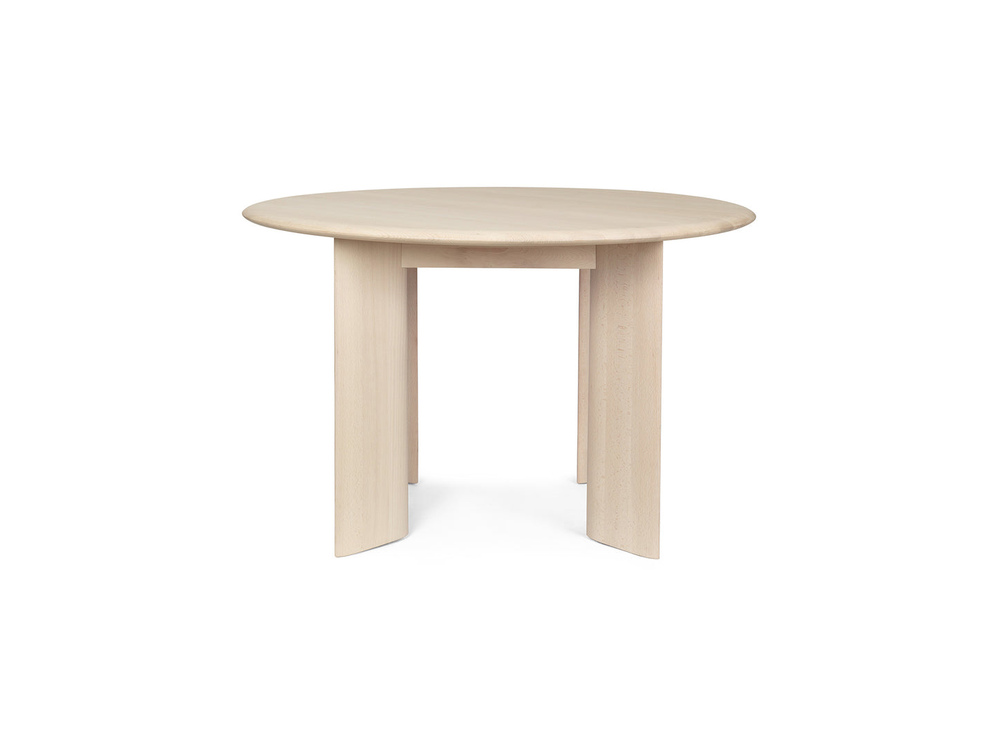 Bevel Round Table by Ferm Living - White Oiled Beech