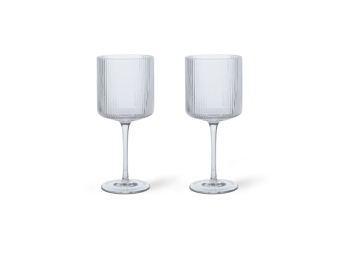 Ripple Red Wine Glasses - Set of 2 (Clear) by Ferm Living