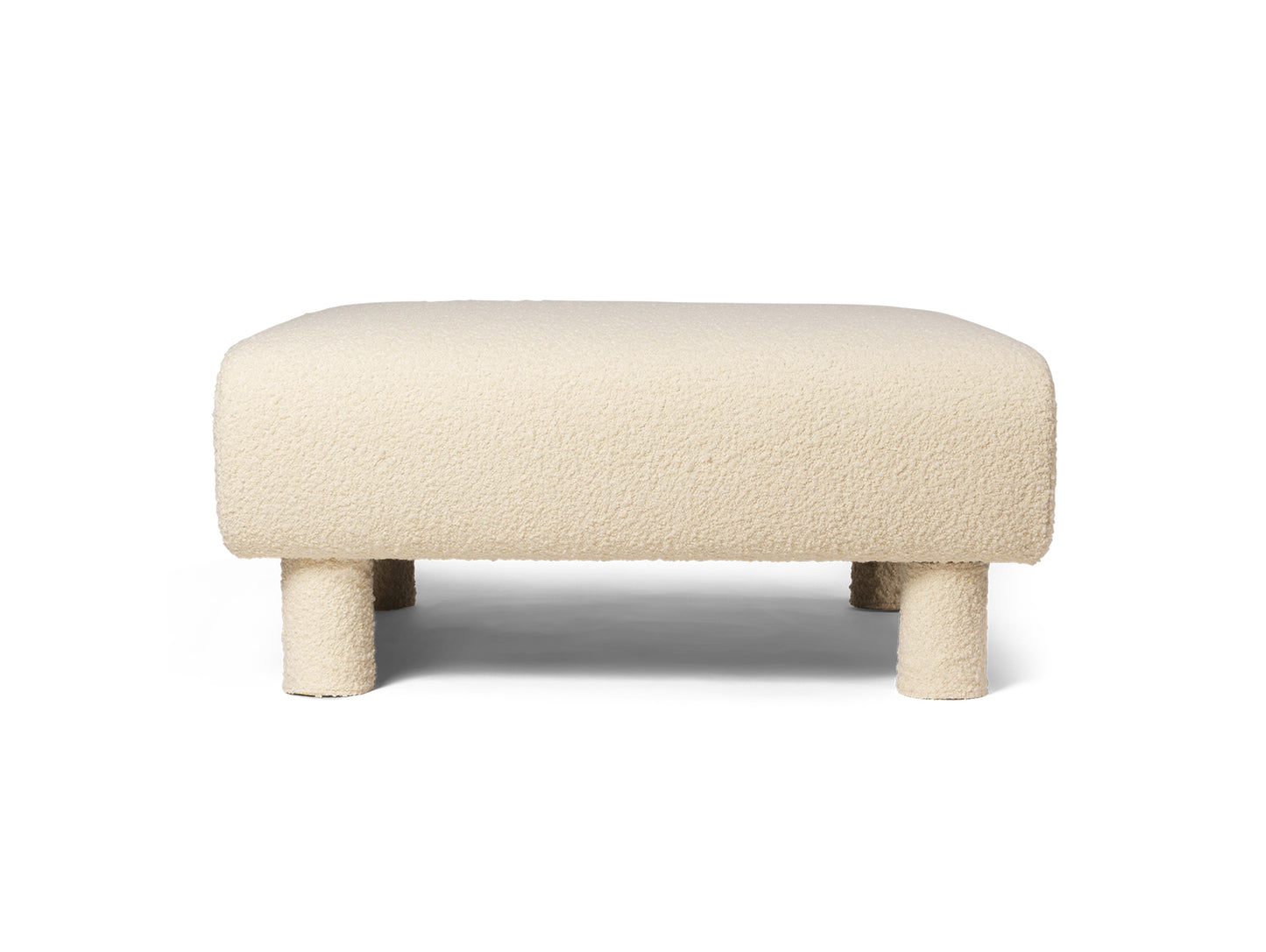 Dase Ottoman by Ferm Living - Nordic Boucle Off White