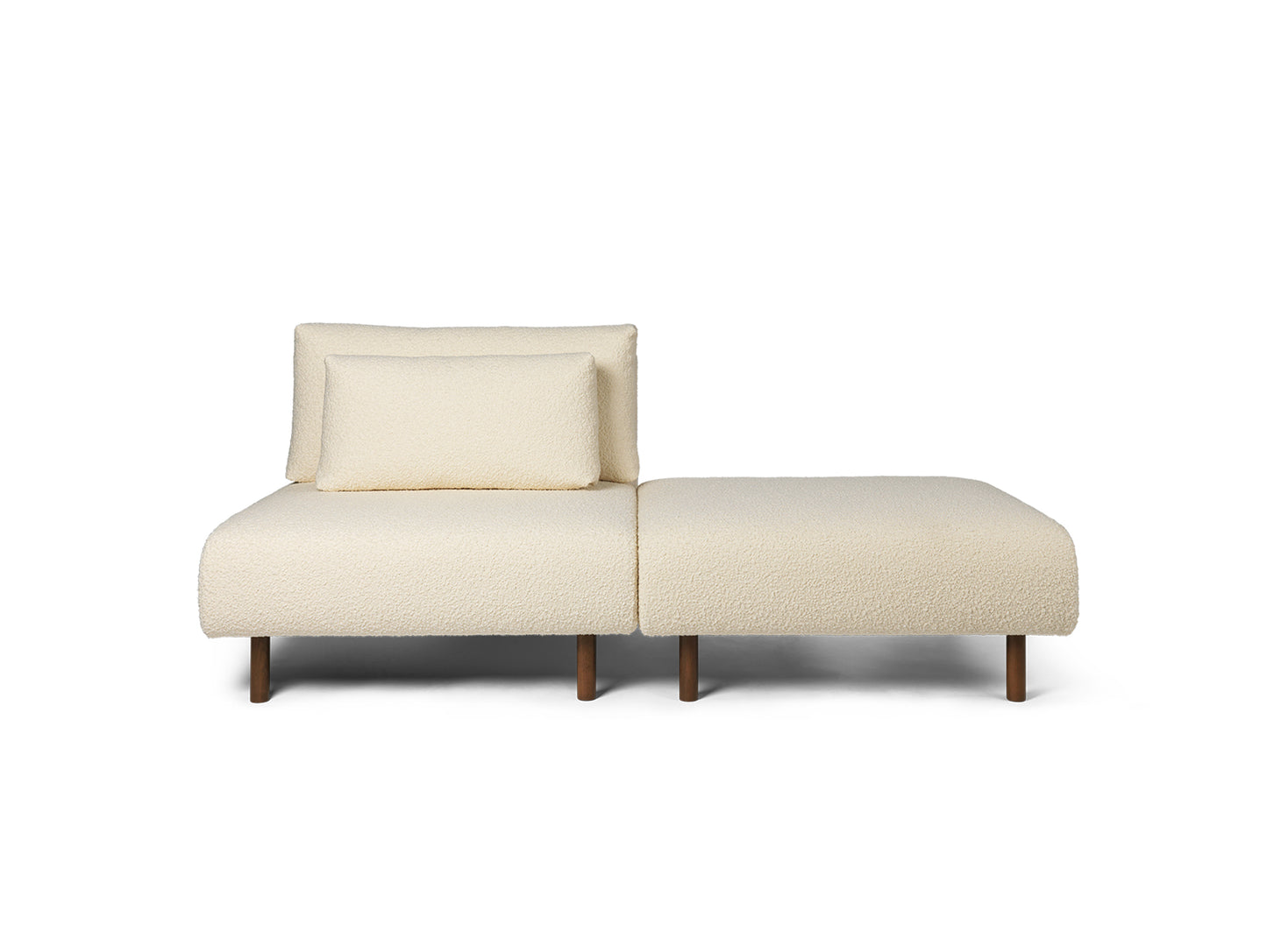 Dase Modular Sofa - Individual Modules by Ferm Living - Nordic Boucle / Off White