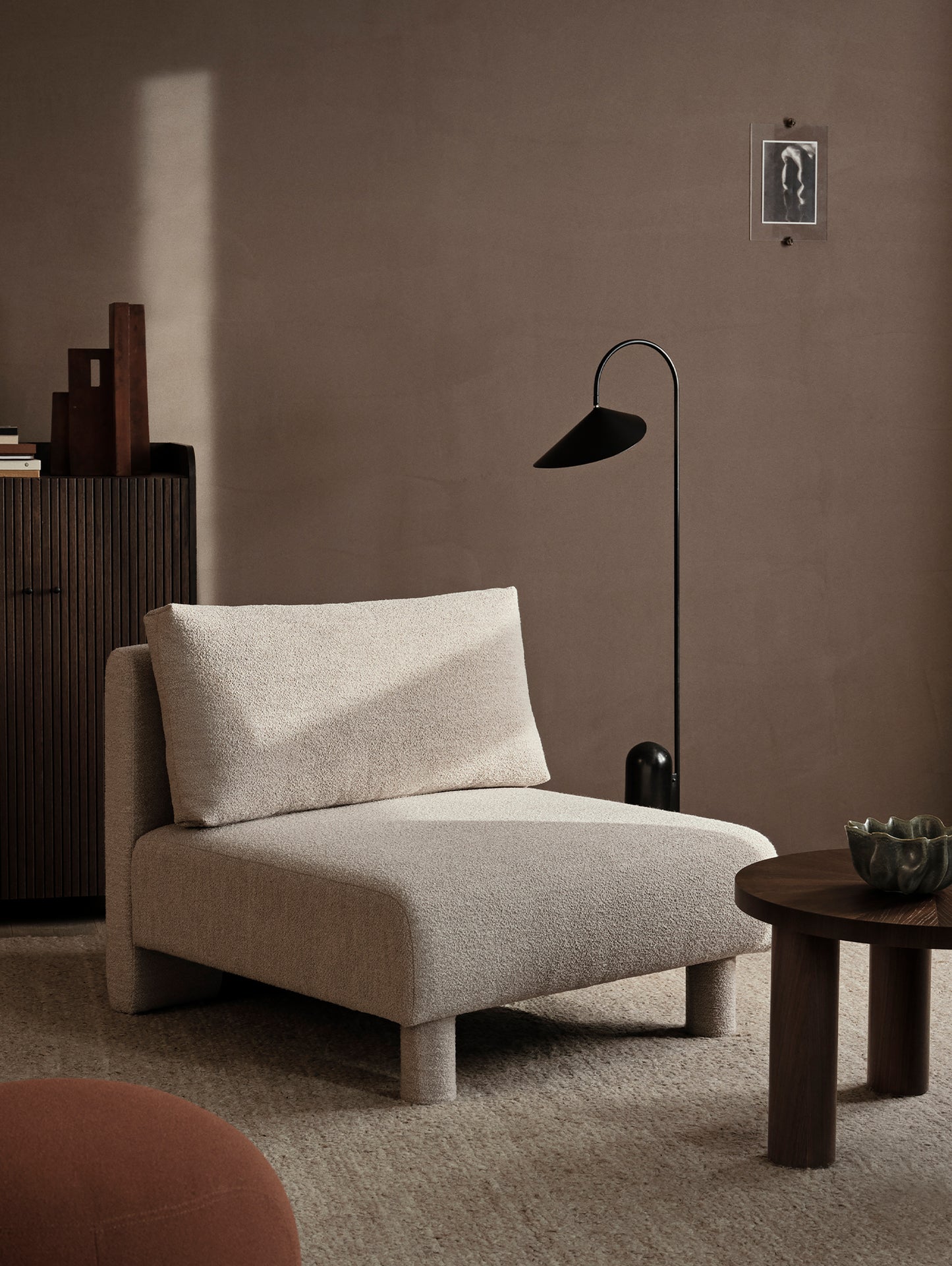 Dase Modular Sofa - Individual Modules by Ferm Living - Centre Module / Soft Boucle Natural