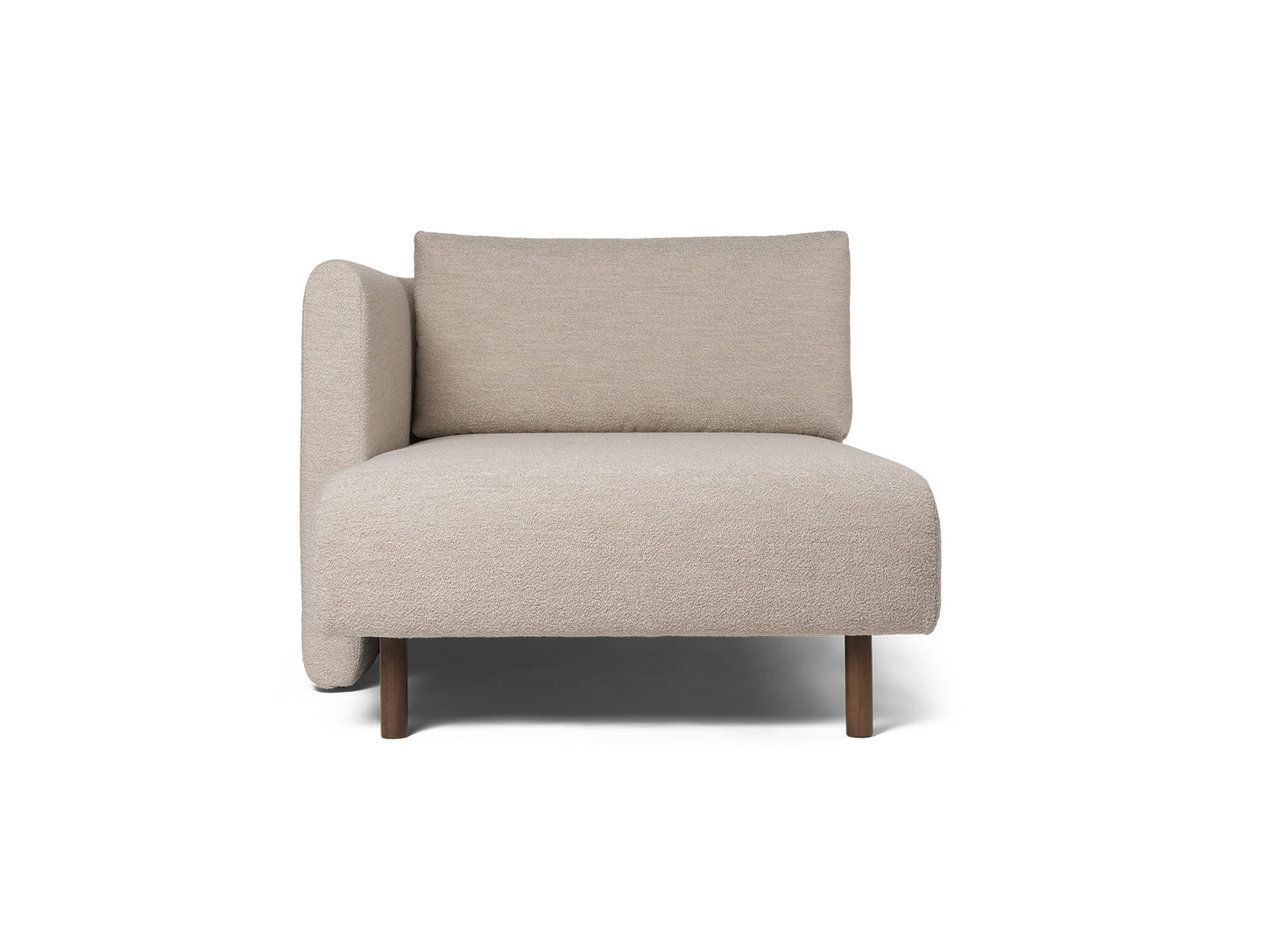 Dase Modular Sofa - Individual Modules by Ferm Living - Left Armrest Module Module / Soft Boucle / Natural