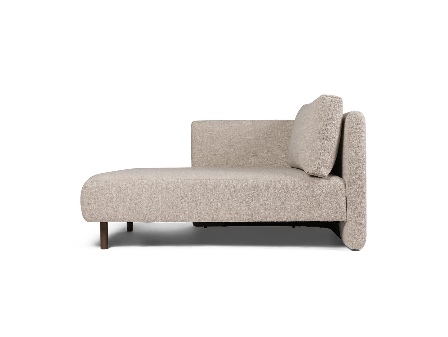 Dase Modular Sofa - Individual Modules by Ferm Living - Chaise Longue Module / Soft Boucle / Natural