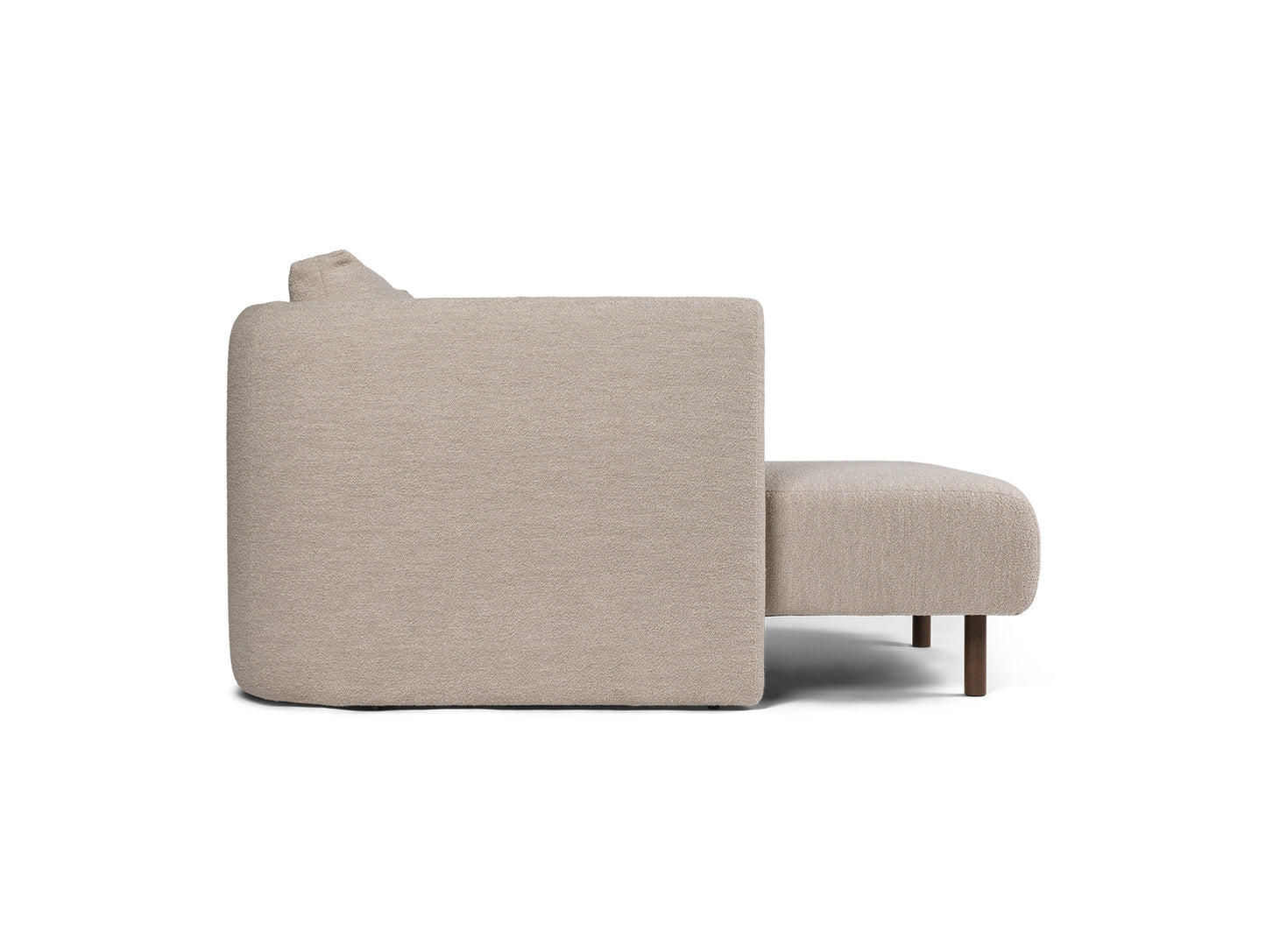 Dase Modular Sofa - Individual Modules by Ferm Living - Chaise Longue Module / Soft Boucle / Natural