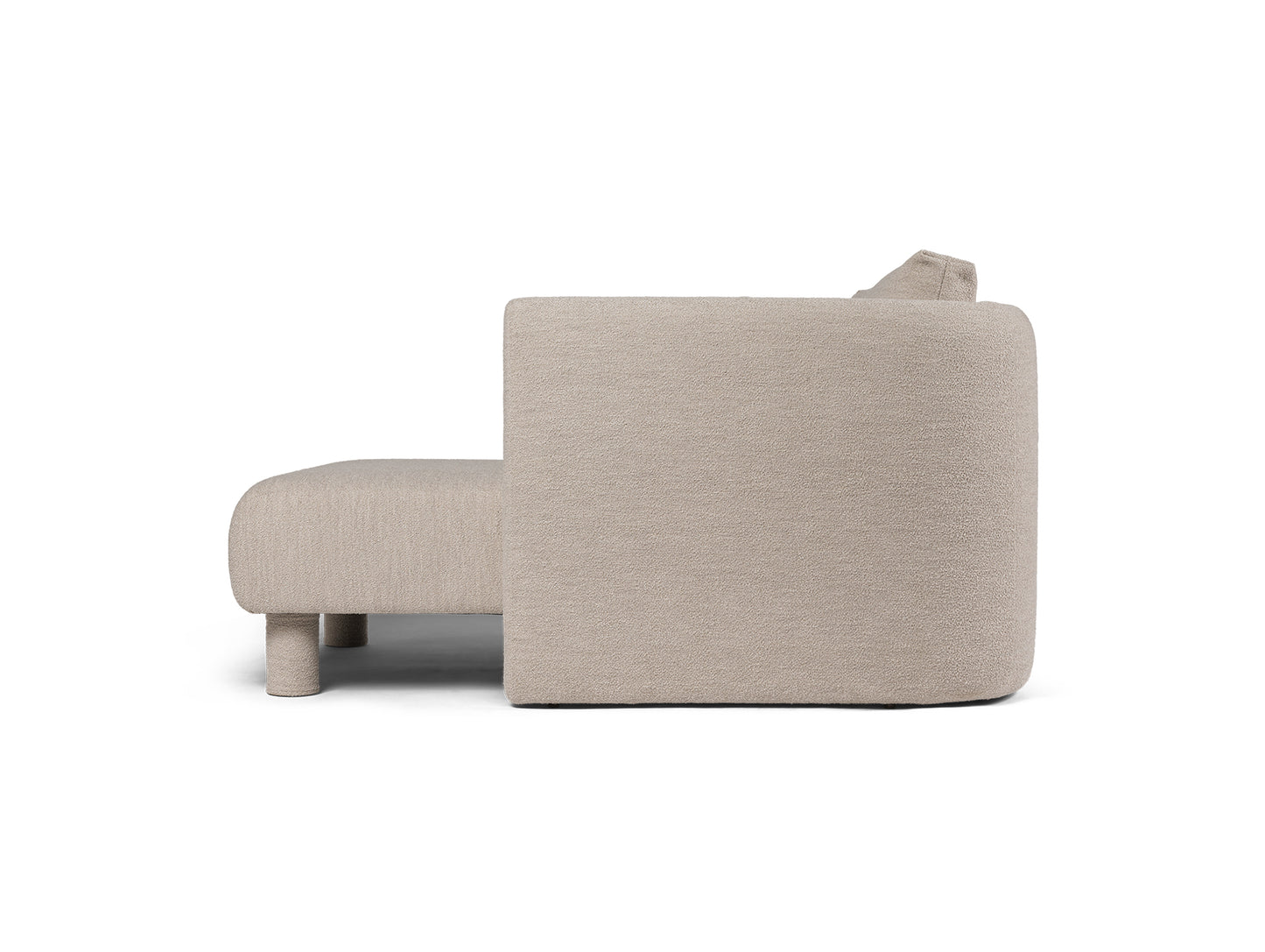 Dase Modular Sofa - Individual Modules by Ferm Living - Chaise Longue Module / Soft Boucle / Natural