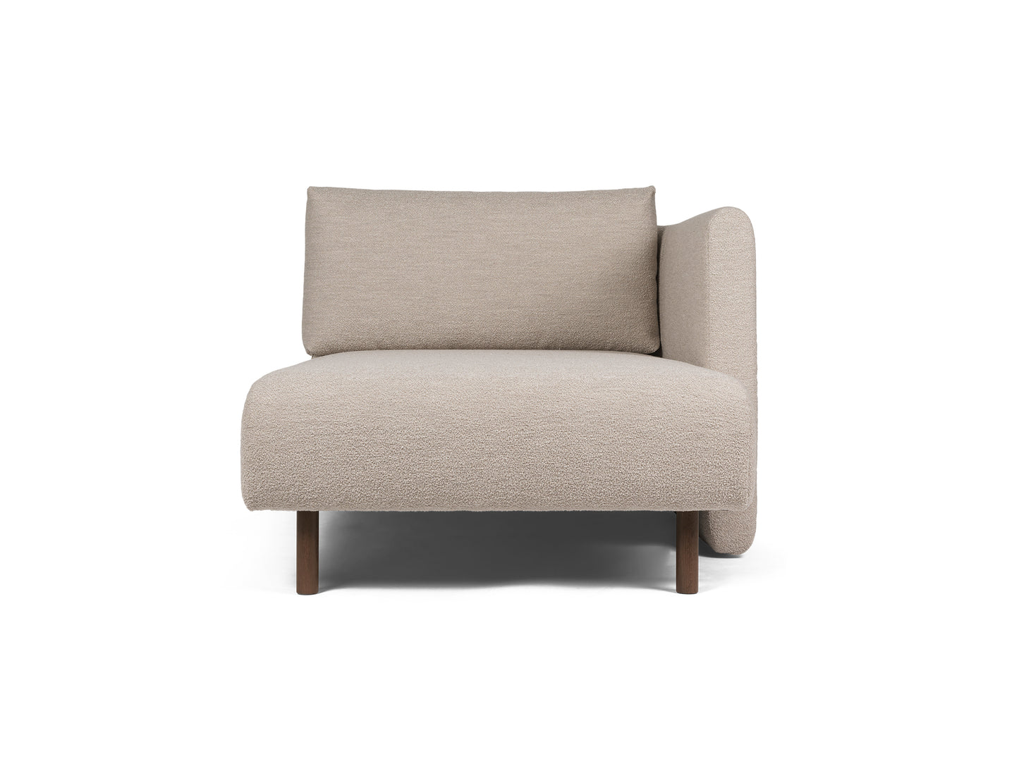 Dase Modular Sofa - Individual Modules by Ferm Living - Chaise Longue Module / Soft Boucle / Natural