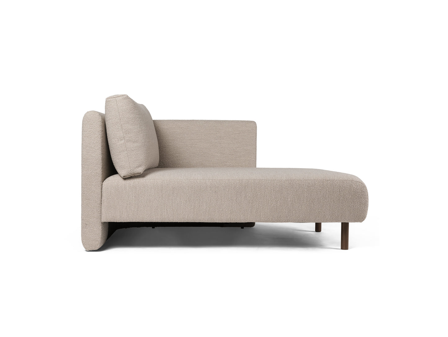 Dase Modular Sofa - Individual Modules by Ferm Living - Chaise Longue Module / Soft Boucle / Natural