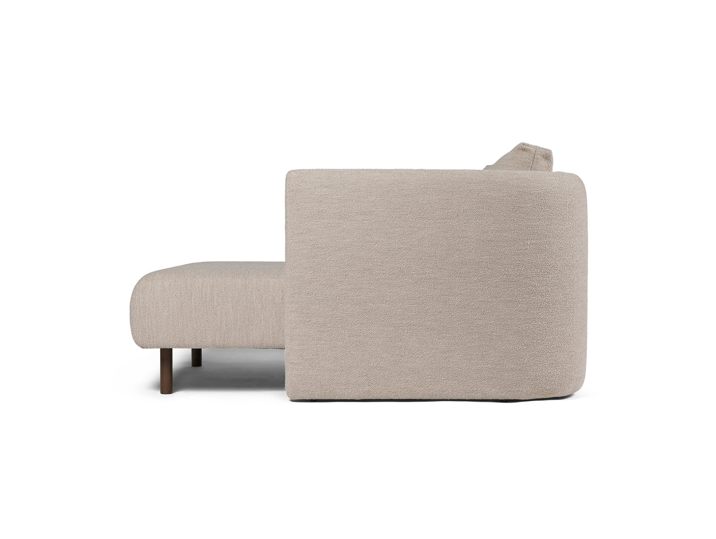 Dase Modular Sofa - Individual Modules by Ferm Living - Chaise Longue Module / Soft Boucle / Natural