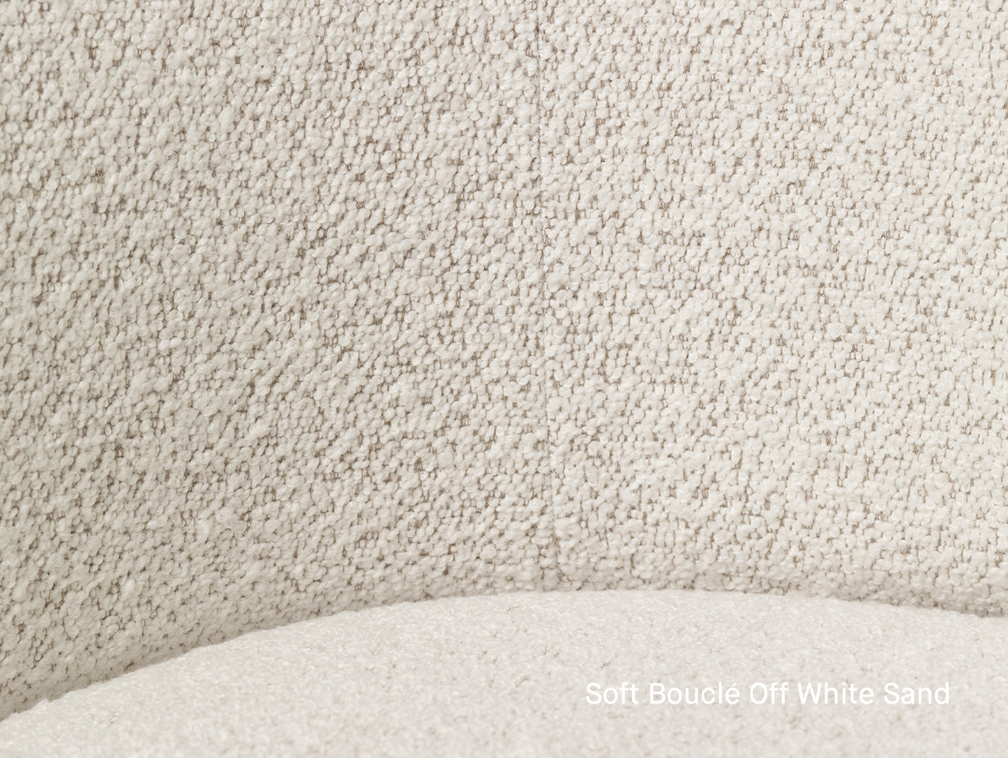 Rico Dining Chair - Swivel Base by Ferm Living - Soft Boucle Off White Sand