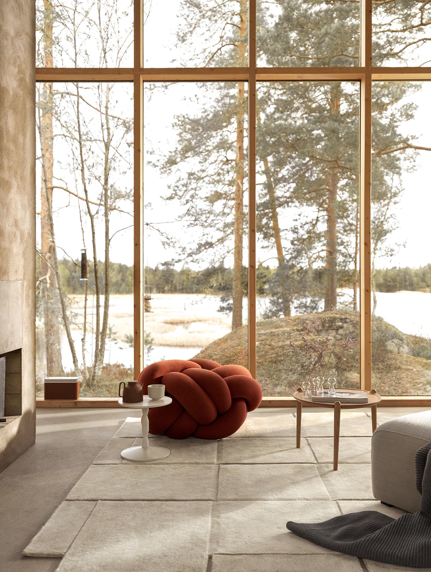 Ochre Knot Seat Cushion XL by Design House Stockholm