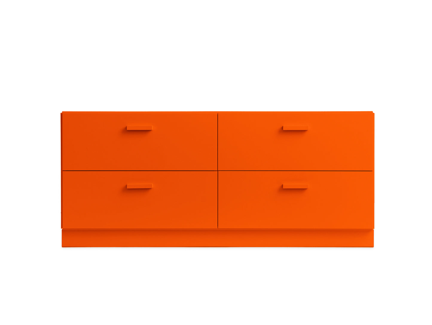 Relief Drawer with Plinth- Low by String - Orange