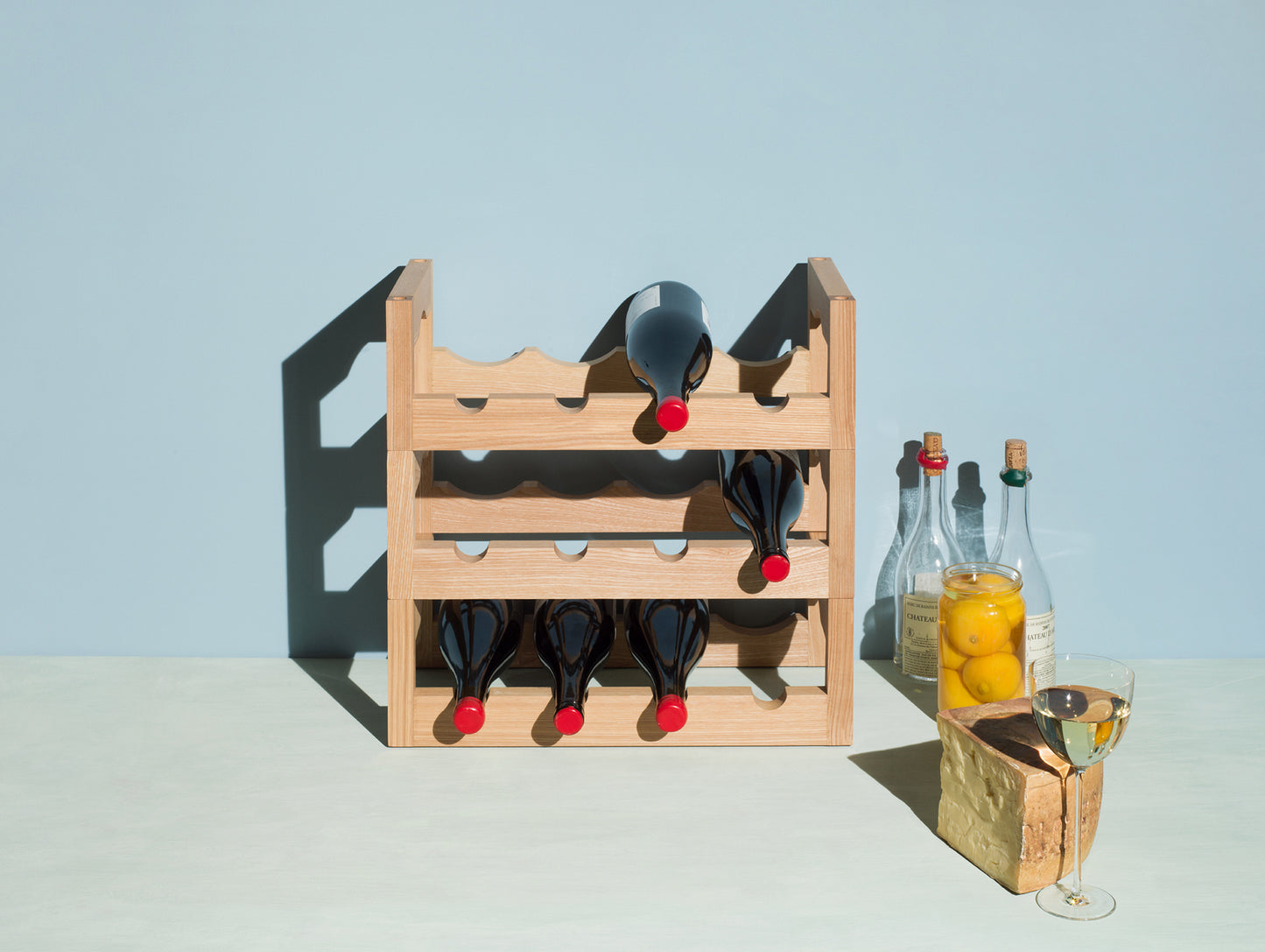 Silo Wine Rack by Massproductions - Oiled Ash