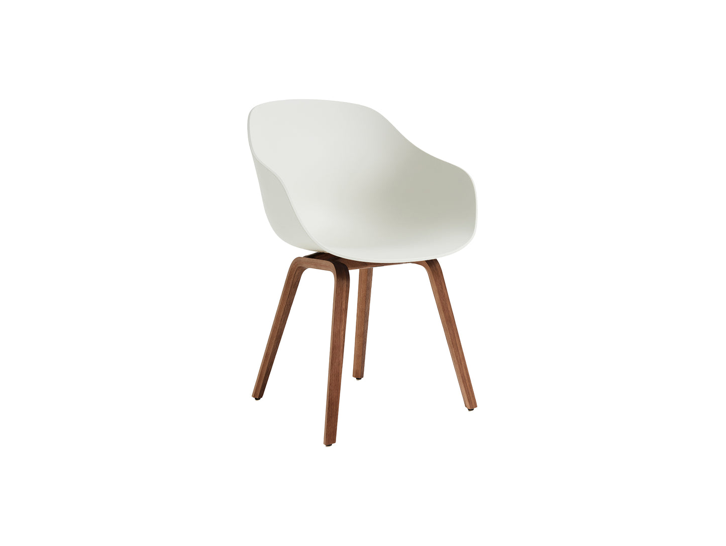 About A Chair AAC 222 - New Colours by HAY / Melange Cream Shell / Lacquered Walnut Base