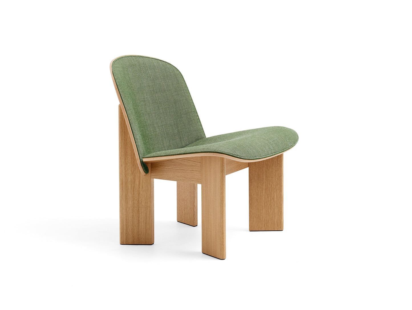 Chisel Lounge Chair (Front Upholstery) by HAY - Lacquered Oak / Canvas 2 926
