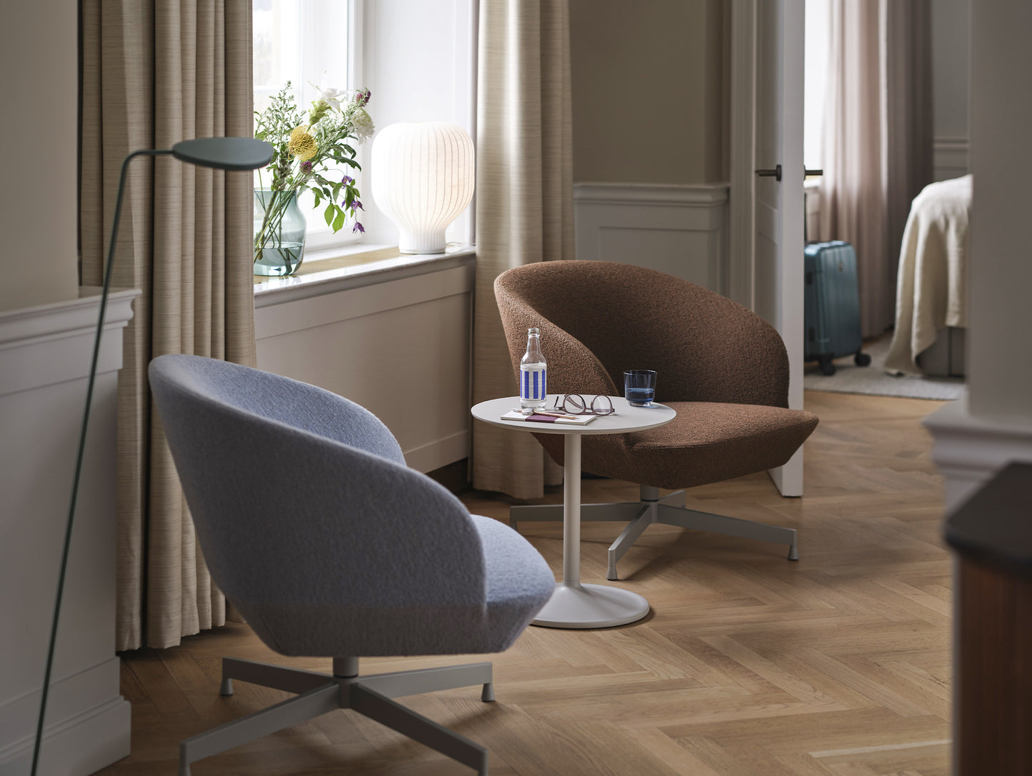 Oslo Lounge Chair - Swivel Base by Muuto / Hearth 004 and 012