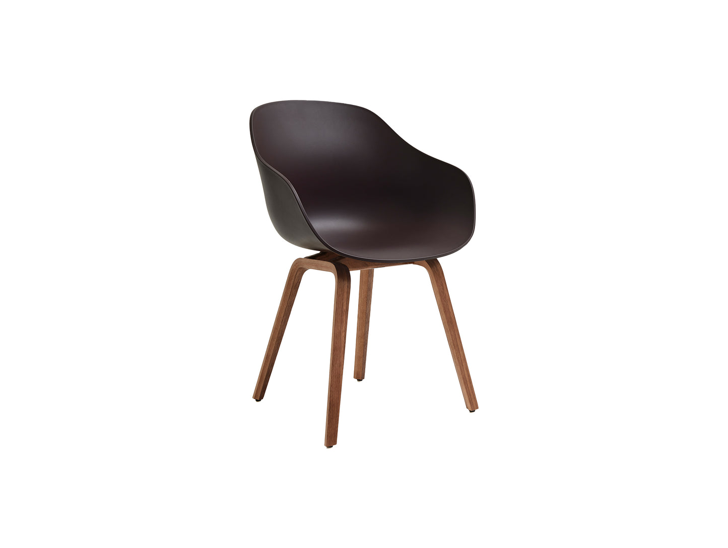 About A Chair AAC 222 - New Colours by HAY / Raisin Shell / Lacquered Walnut Base