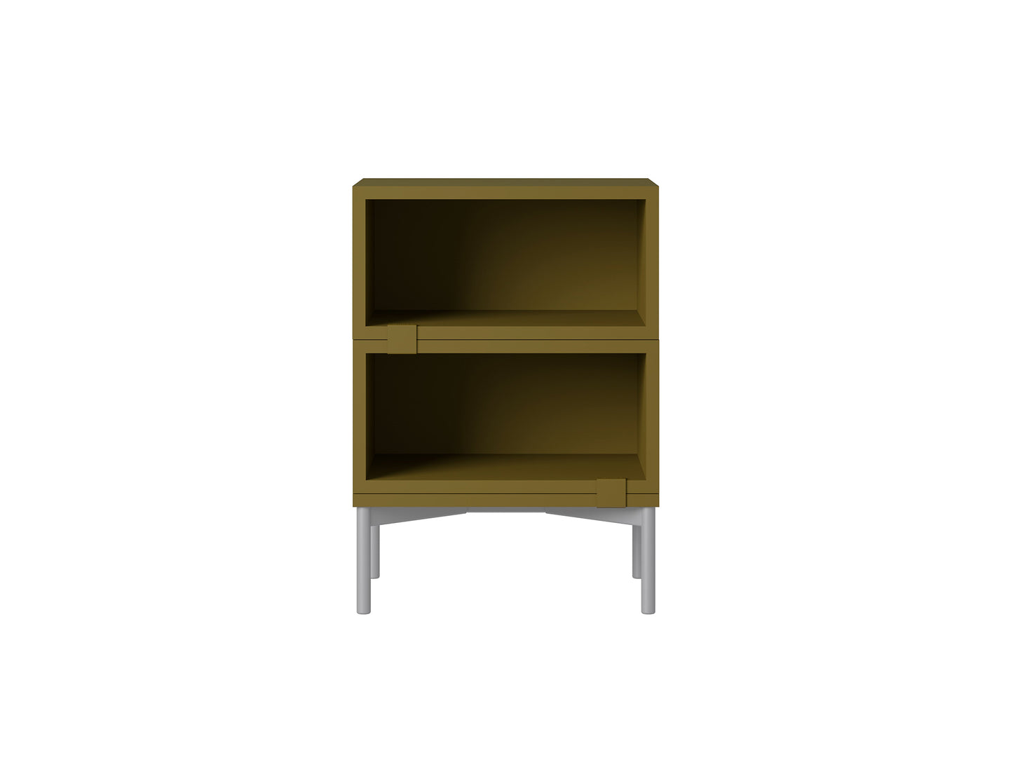 Stacked Storage System - Bedside Table / Configuration 1 / Brown Green by Muuto
