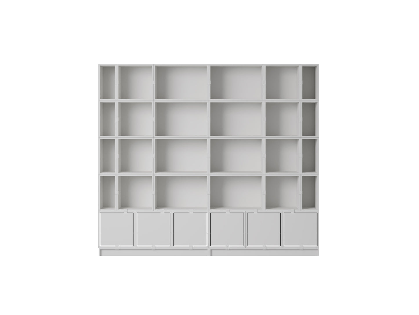 Stacked Storage System - Bookcase / Configuration 1 / Grey by Muuto