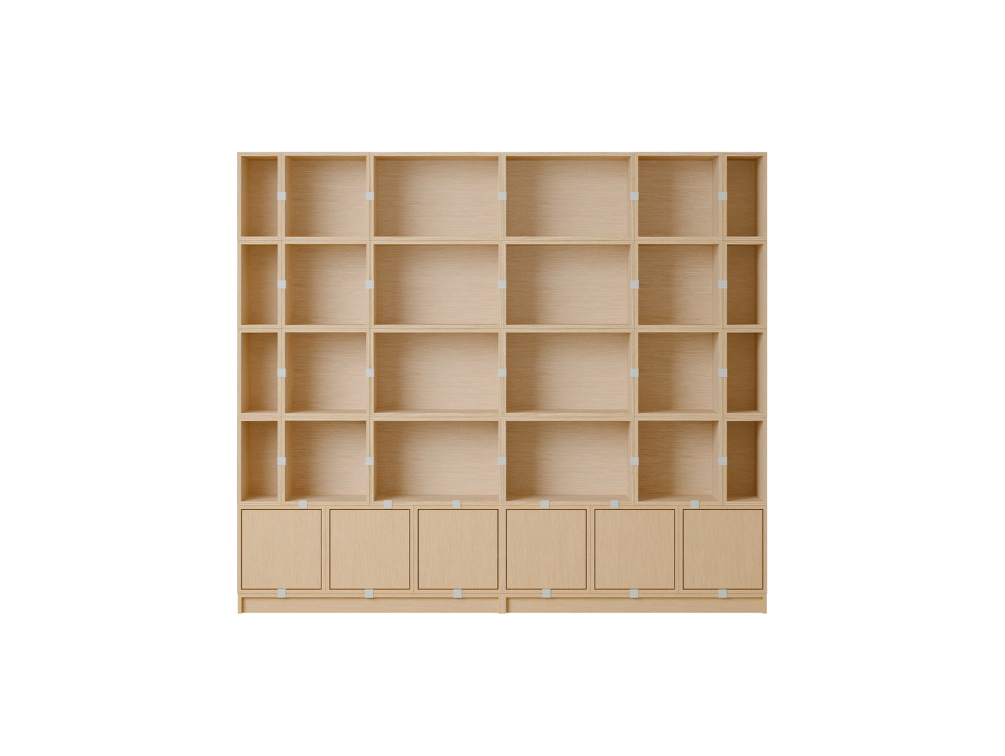 Stacked Storage System - Bookcase / Configuration 1 / Oak by Muuto
