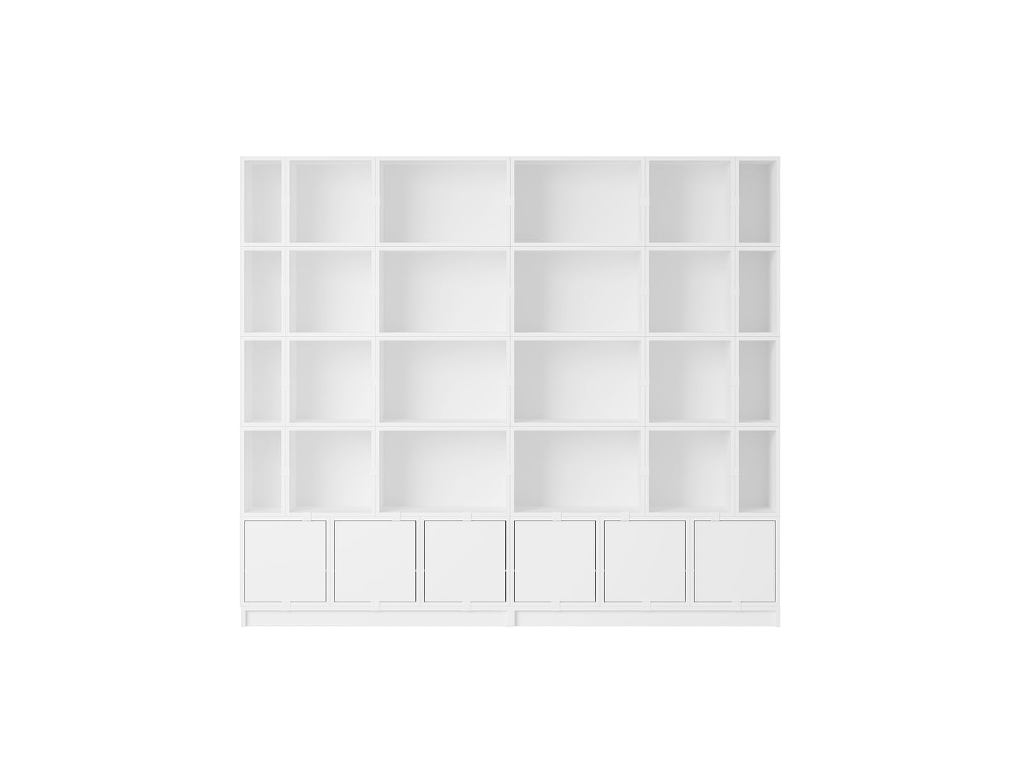 Stacked Storage System - Bookcase / Configuration 1 / White by Muuto