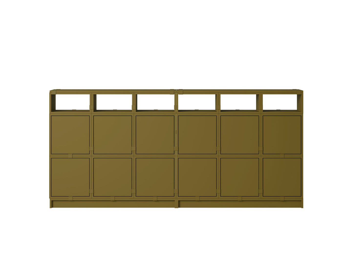 Stacked Storage System - Sideboard by Muuto / Configuration 1 / Brown Green