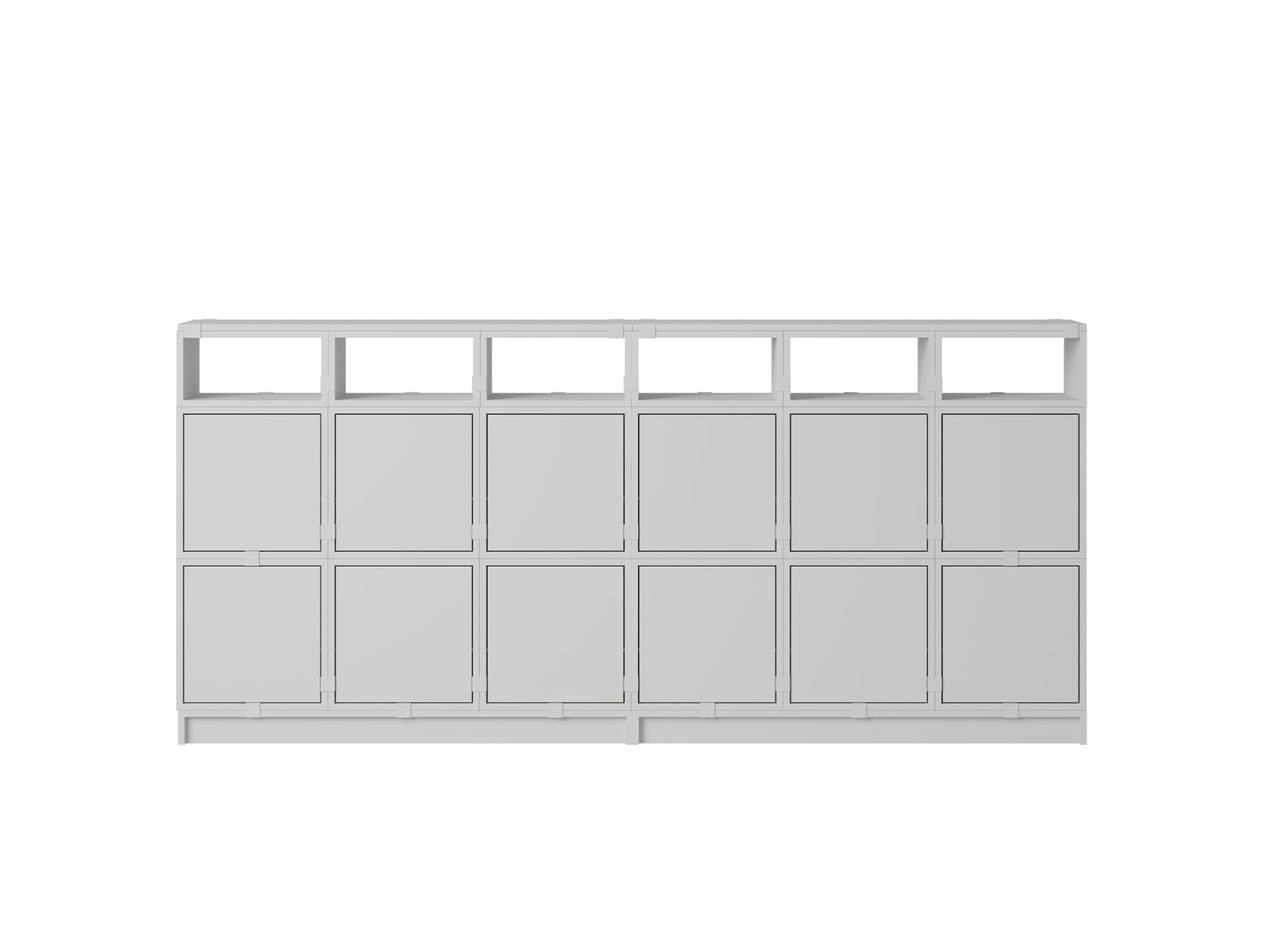 Stacked Storage System - Sideboard by Muuto / Configuration 1 / Grey